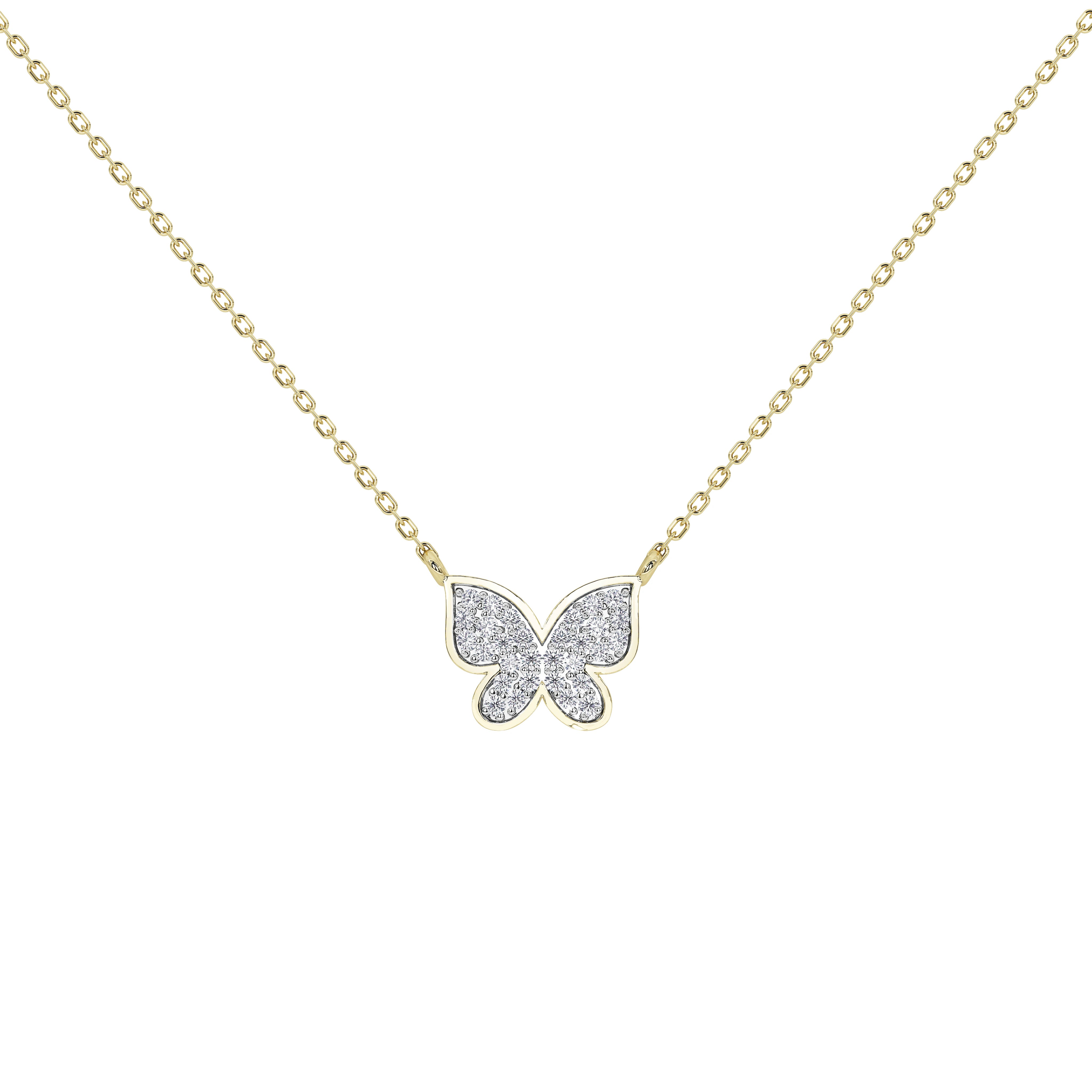 Livia Butterfly Pavé Pendant (With Chain)