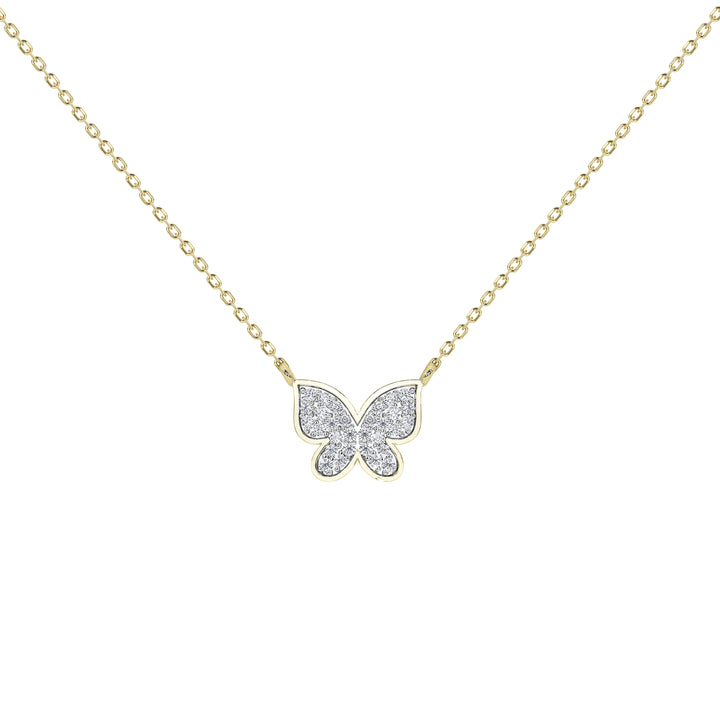 Livia Butterfly Pavé Pendant (With Chain)