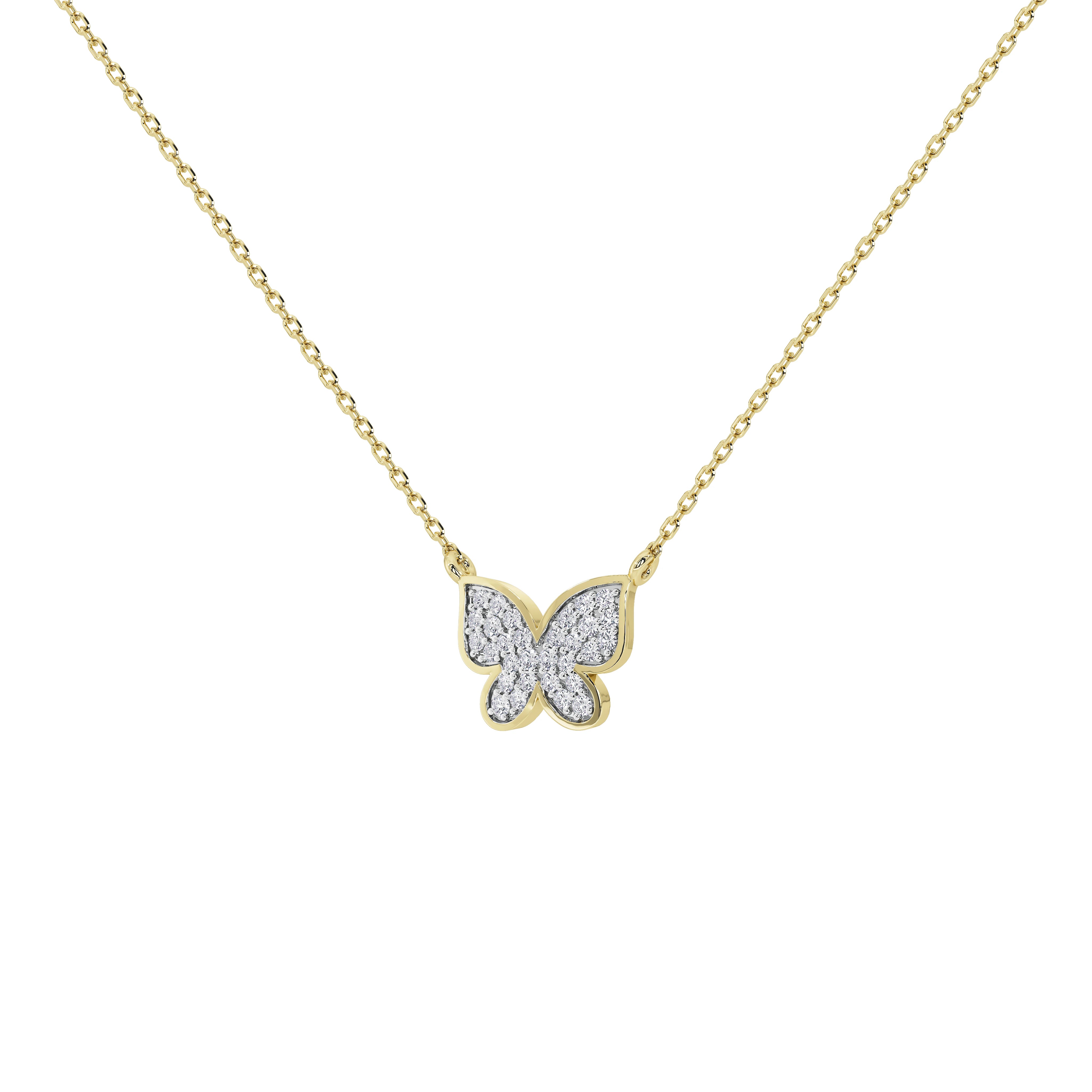 Livia Butterfly Pavé Pendant (With Chain)