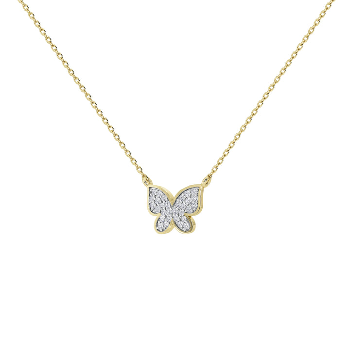 Livia Butterfly Pavé Pendant (With Chain)
