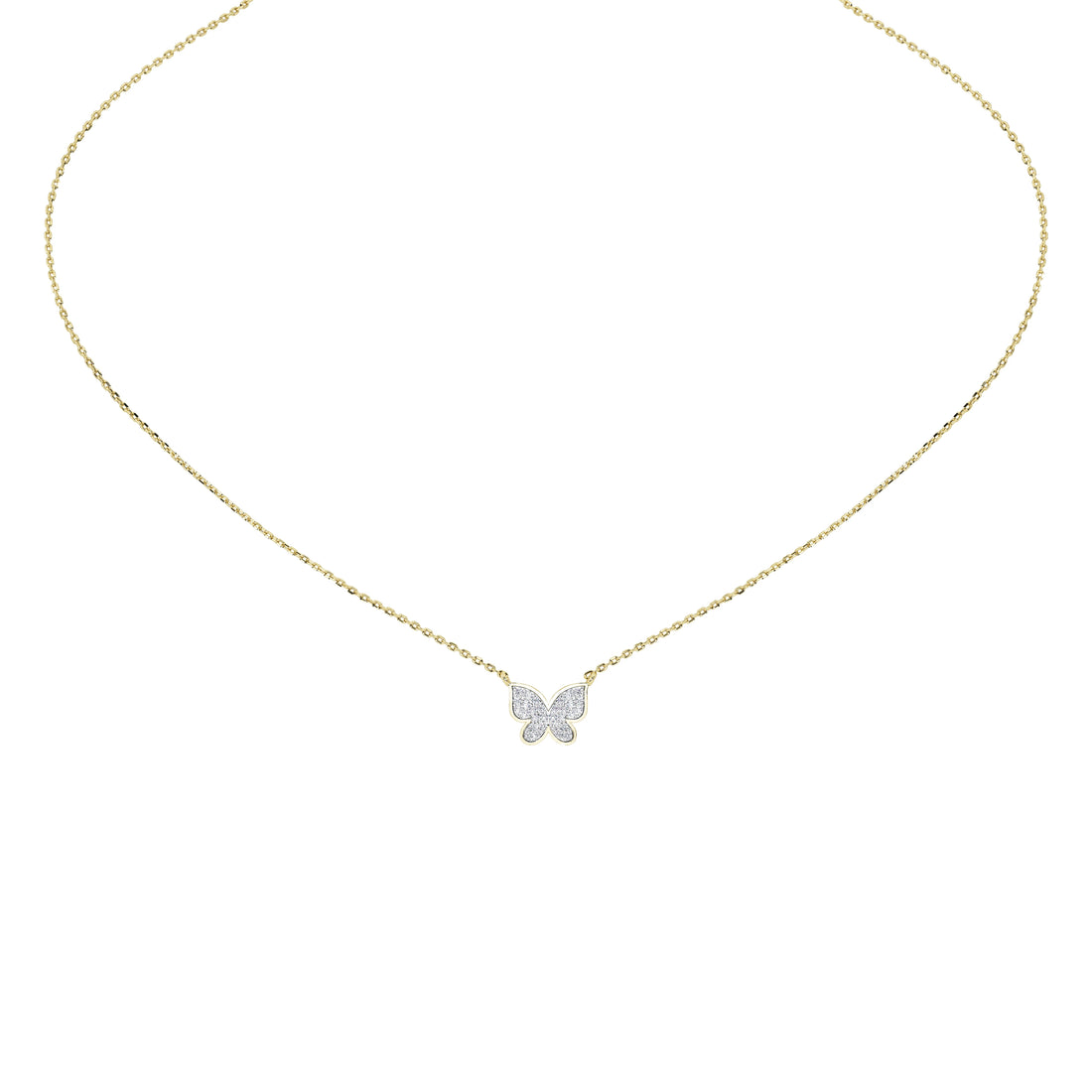 Livia Butterfly Pavé Pendant (With Chain)