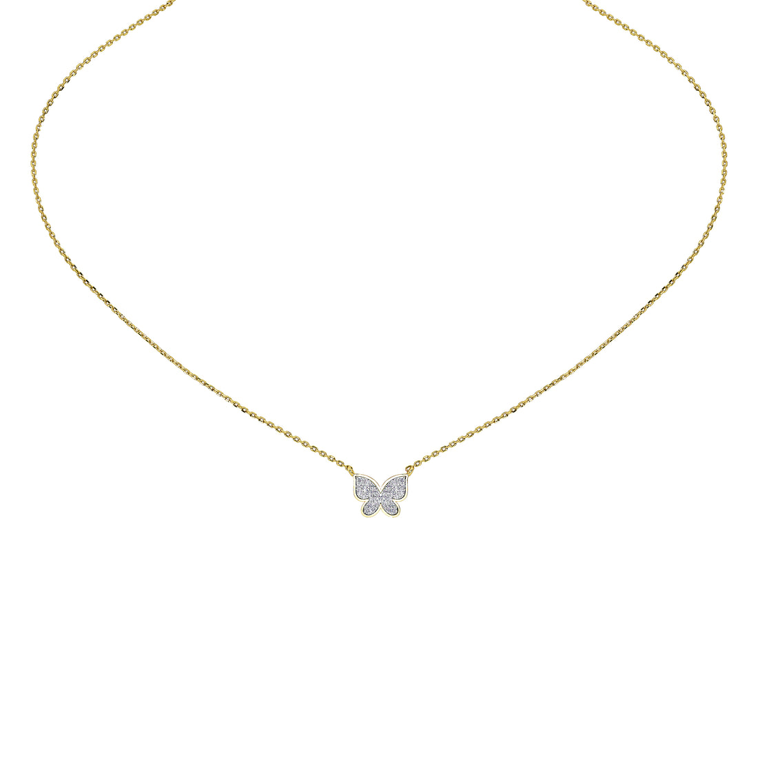 Livia Butterfly Pavé Pendant (With Chain)