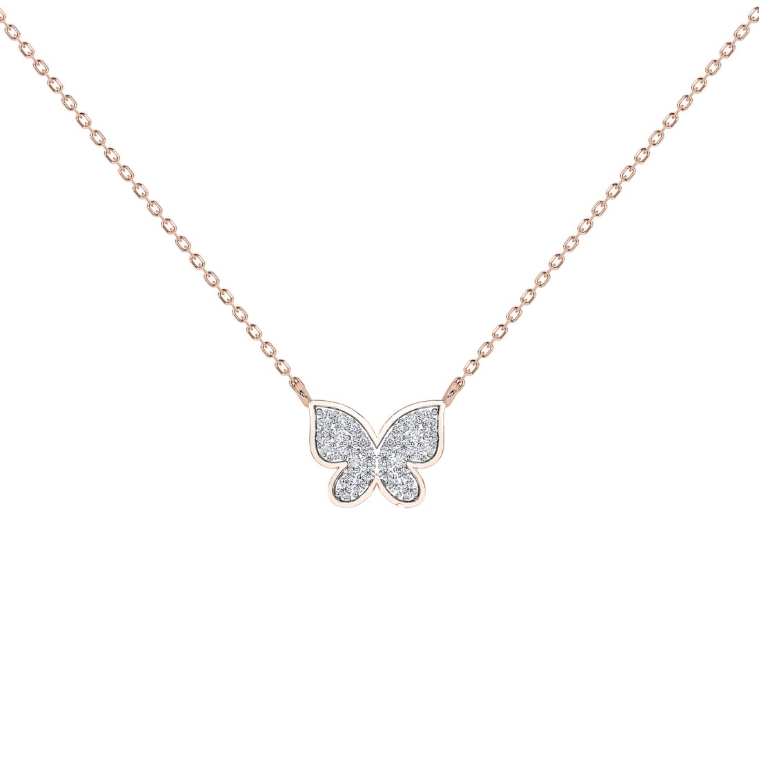 Livia Butterfly Pavé Pendant