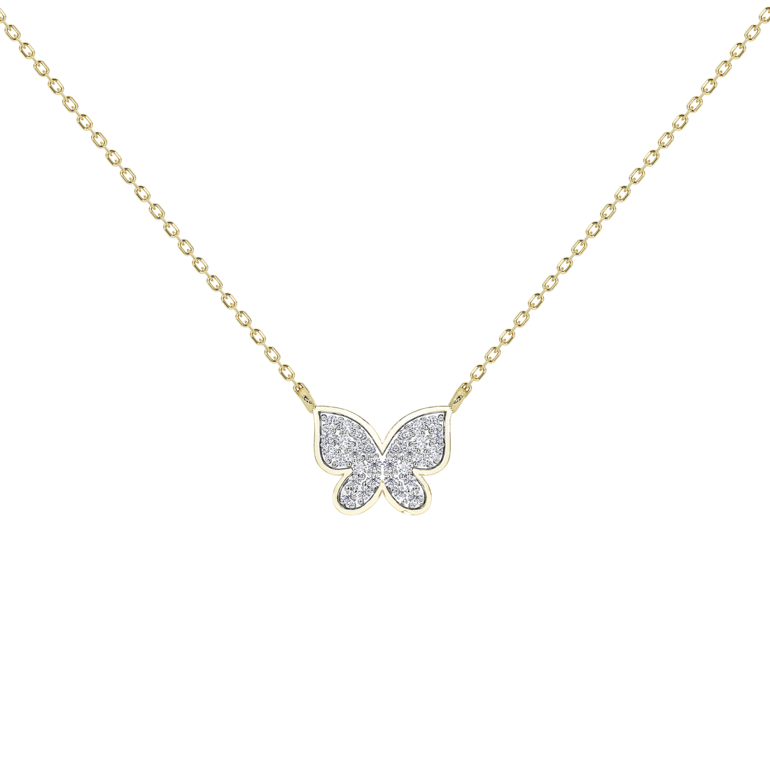 Livia Butterfly Pavé Pendant