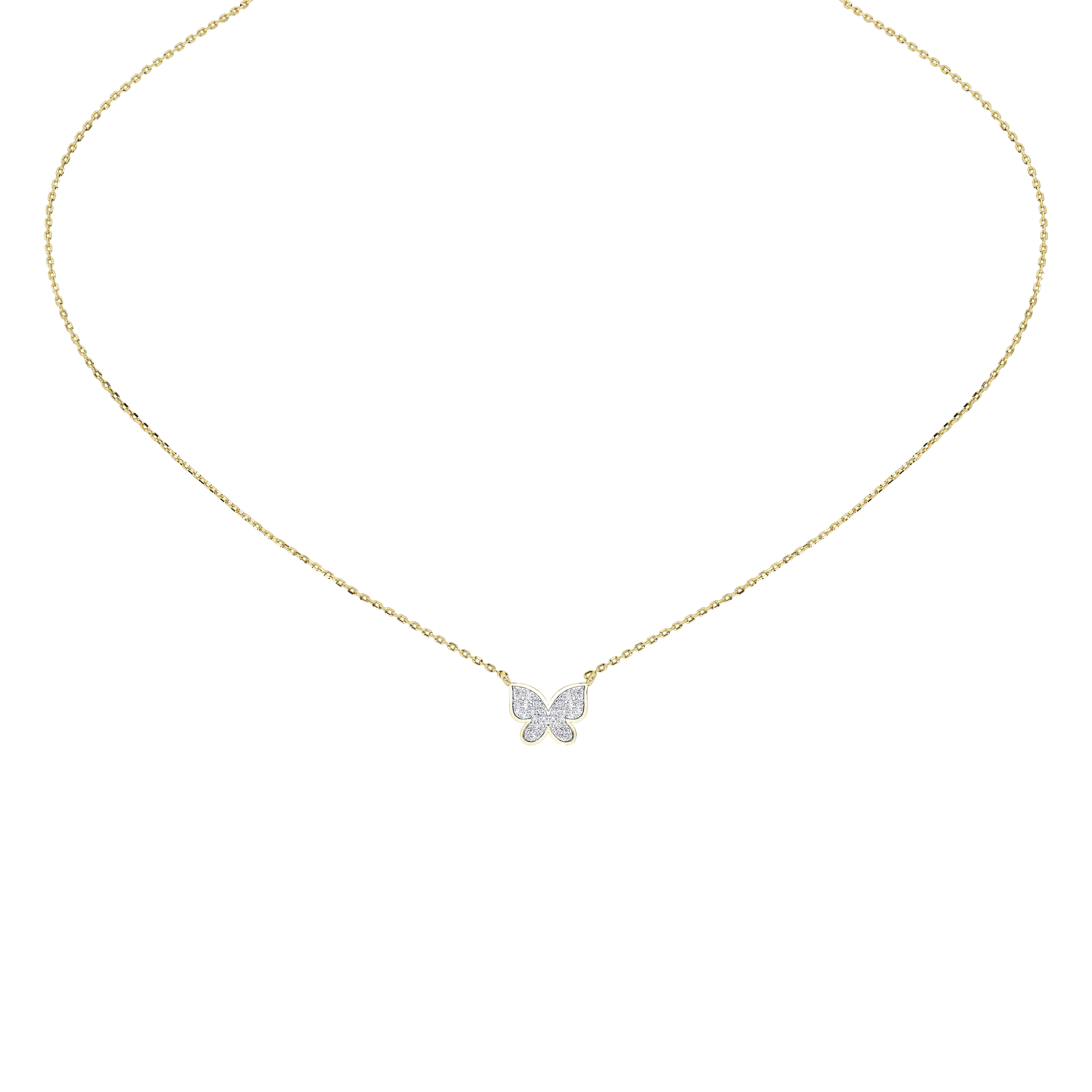 Livia Butterfly Pavé Pendant
