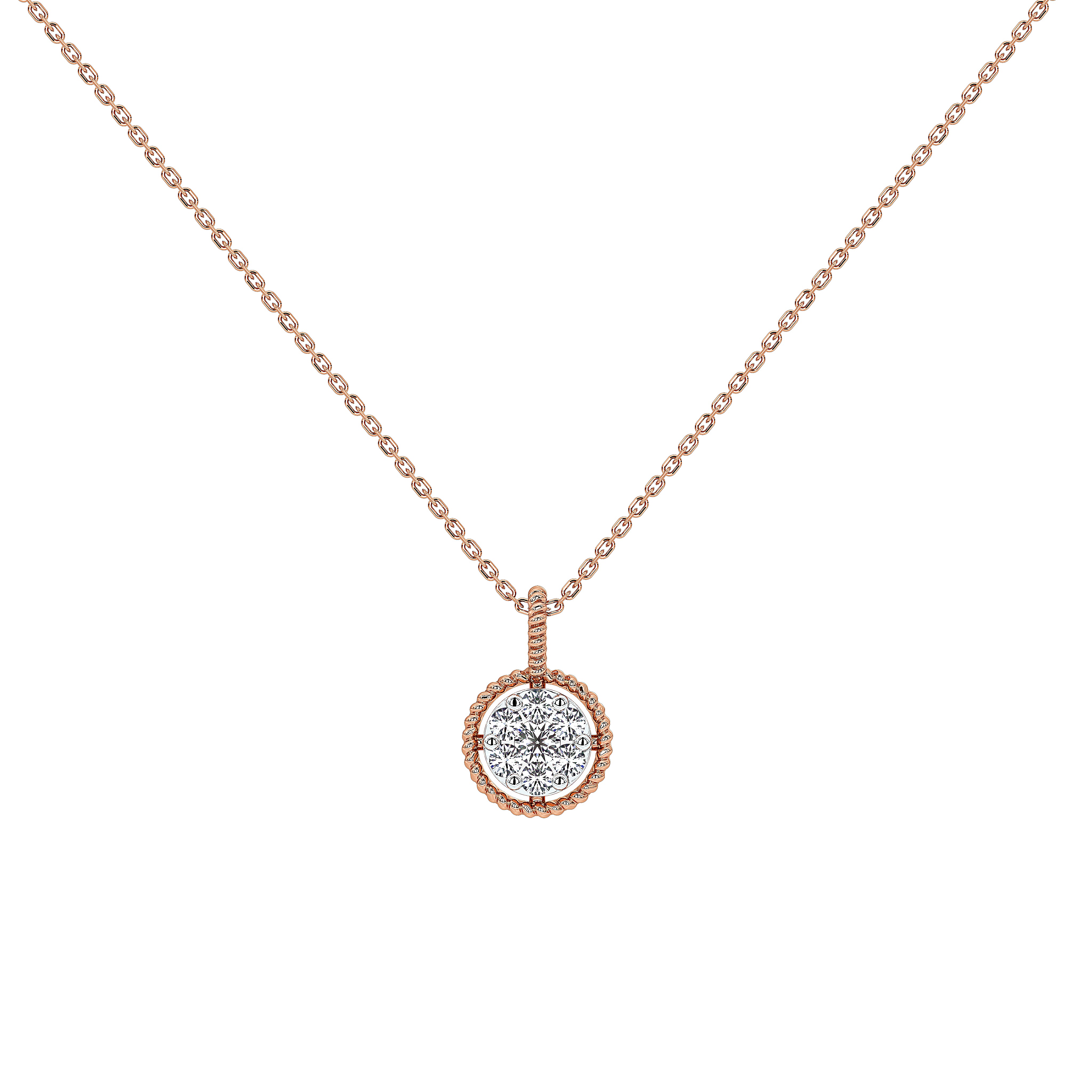 Wren Round Diamond Pendant (Without Chain)