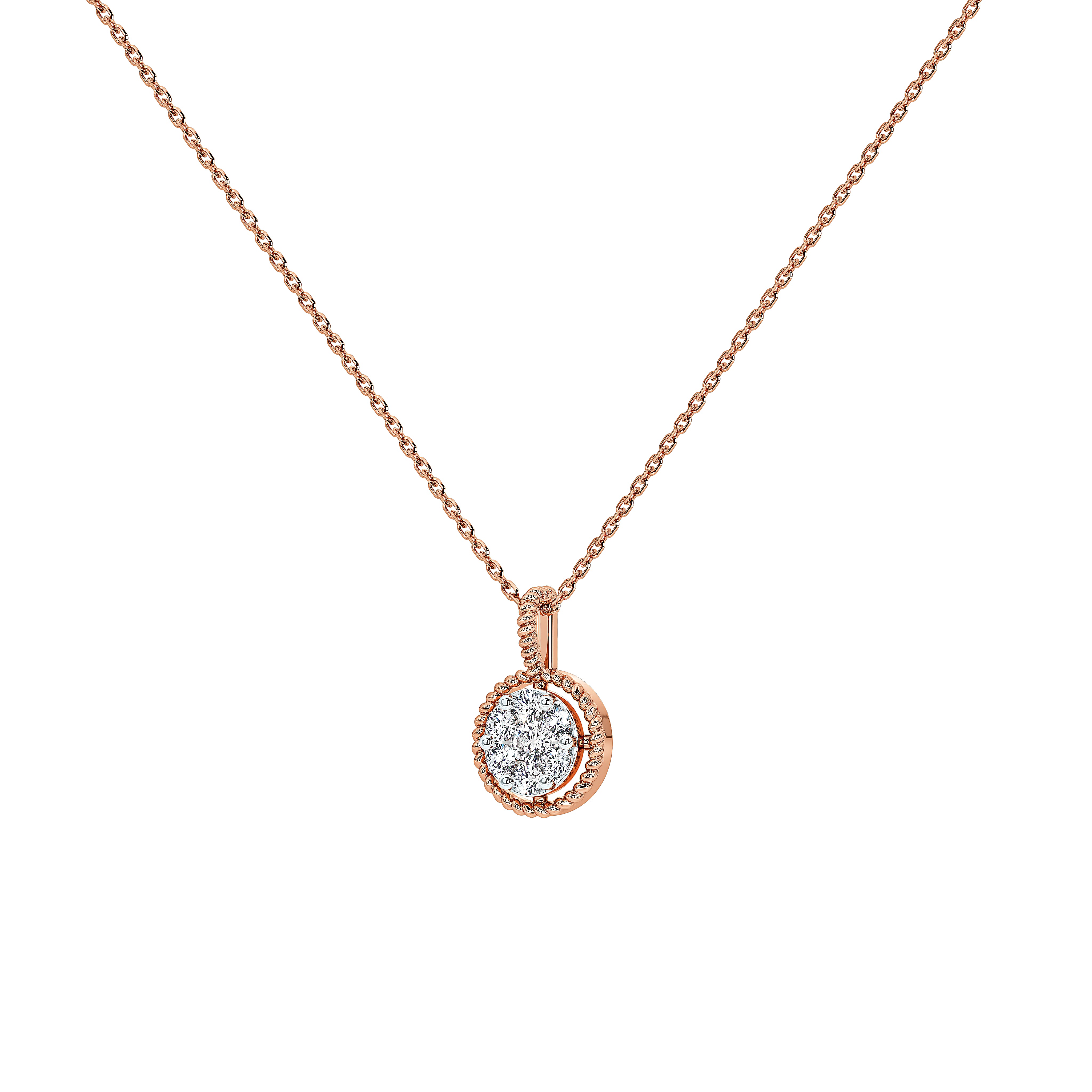 Wren Round Diamond Pendant (Without Chain)