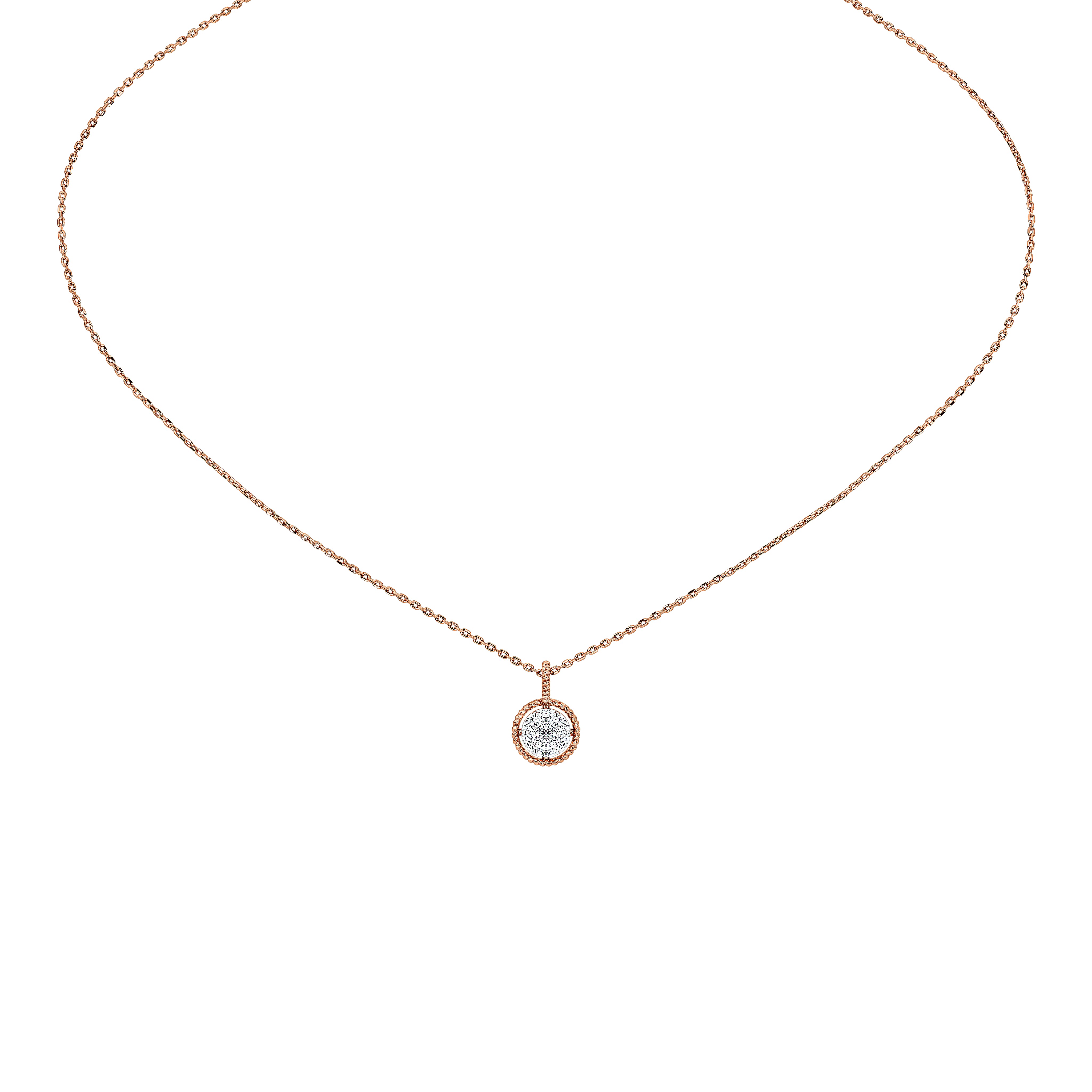 Wren Round Diamond Pendant (Without Chain)
