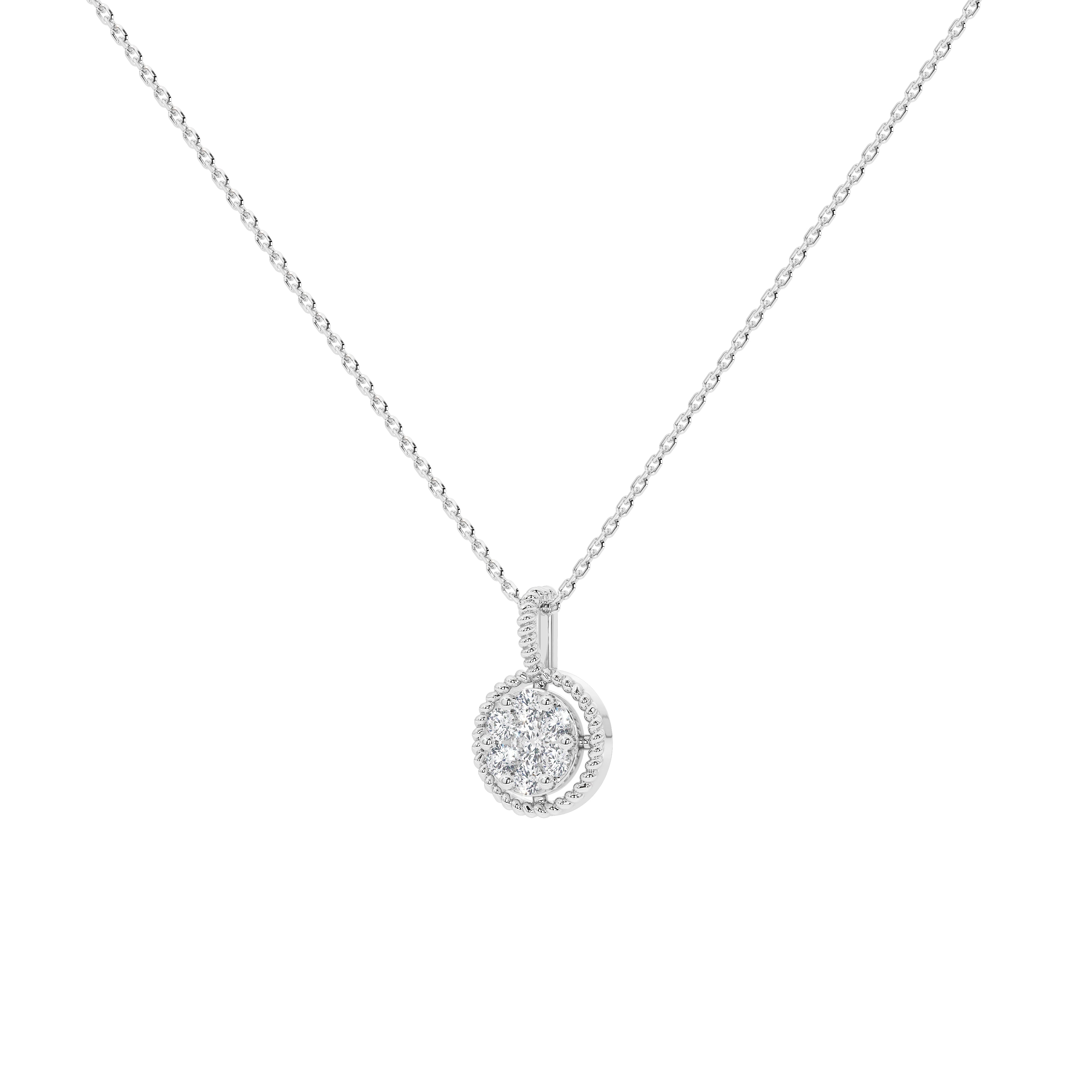 Wren Round Diamond Pendant (Without Chain)