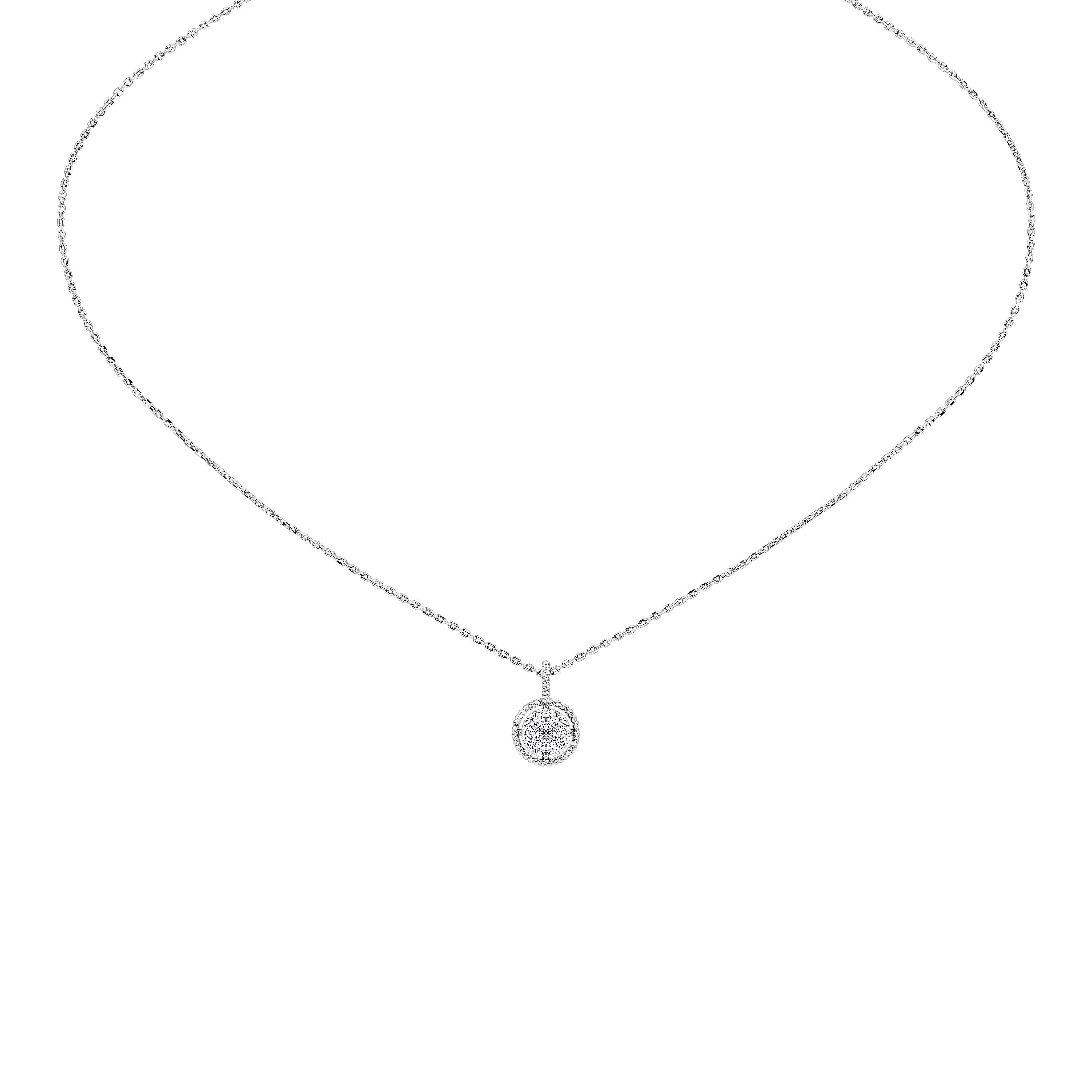 Wren Round Diamond Pendant (Without Chain)