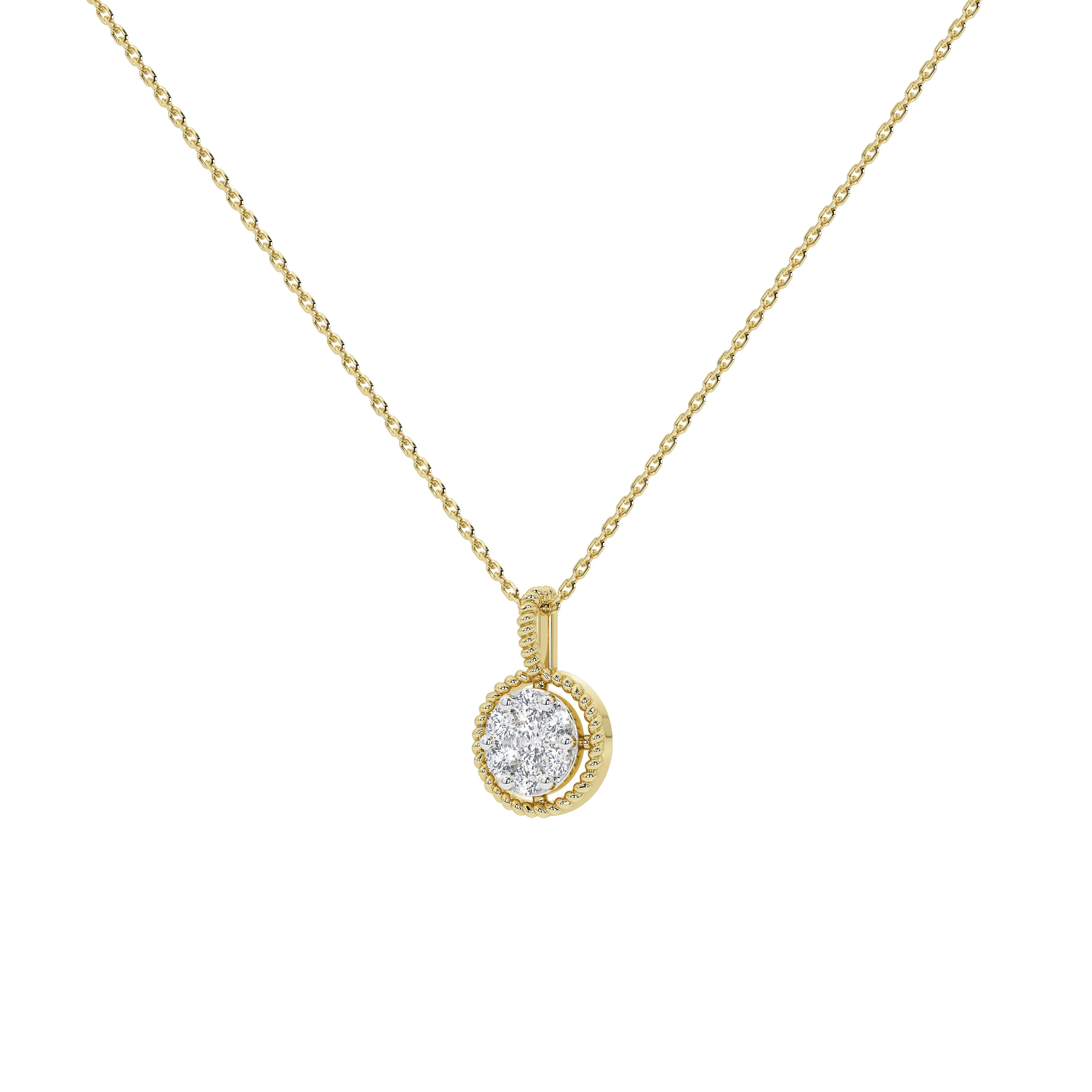 Wren Round Diamond Pendant (Without Chain)