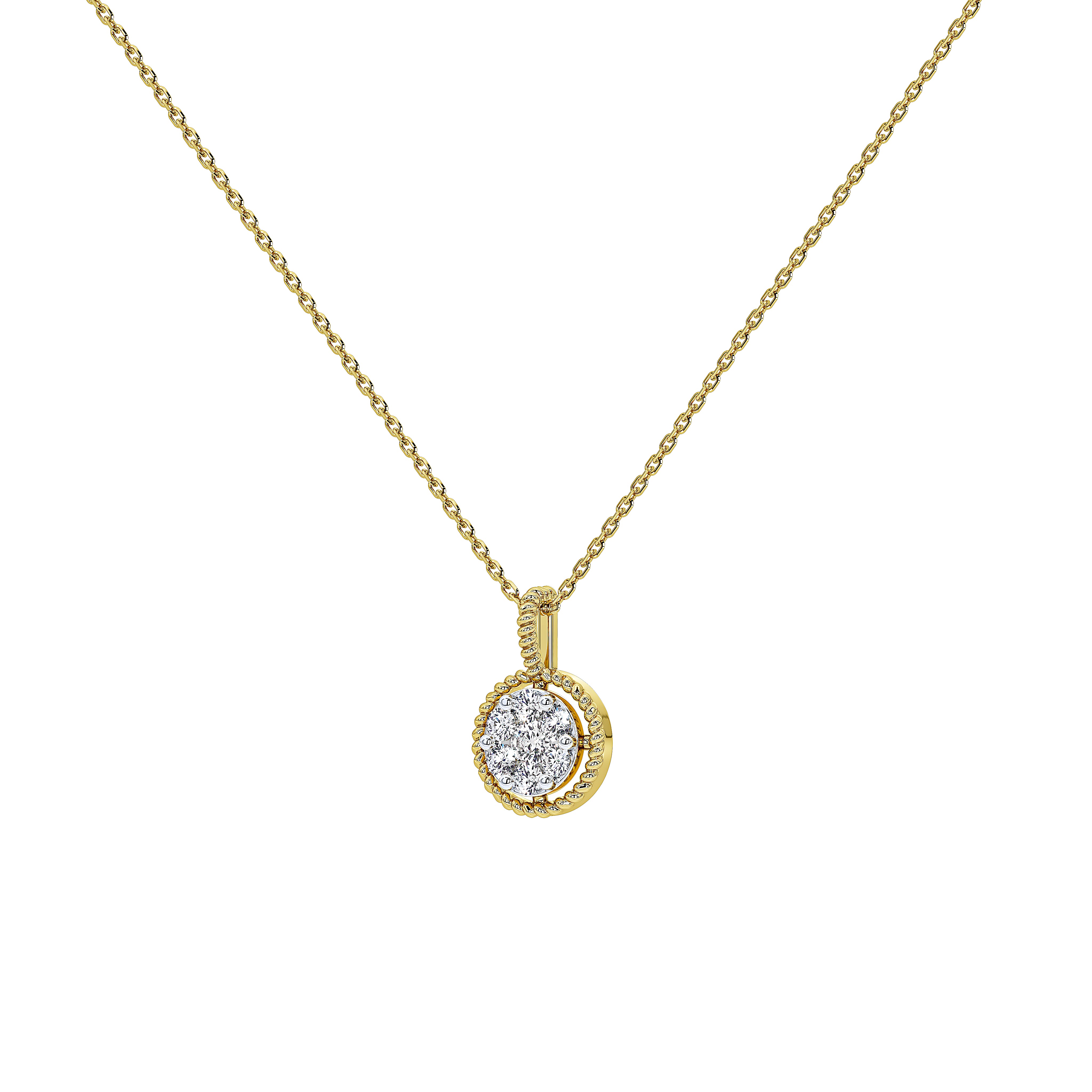 Wren Round Diamond Pendant (Without Chain)