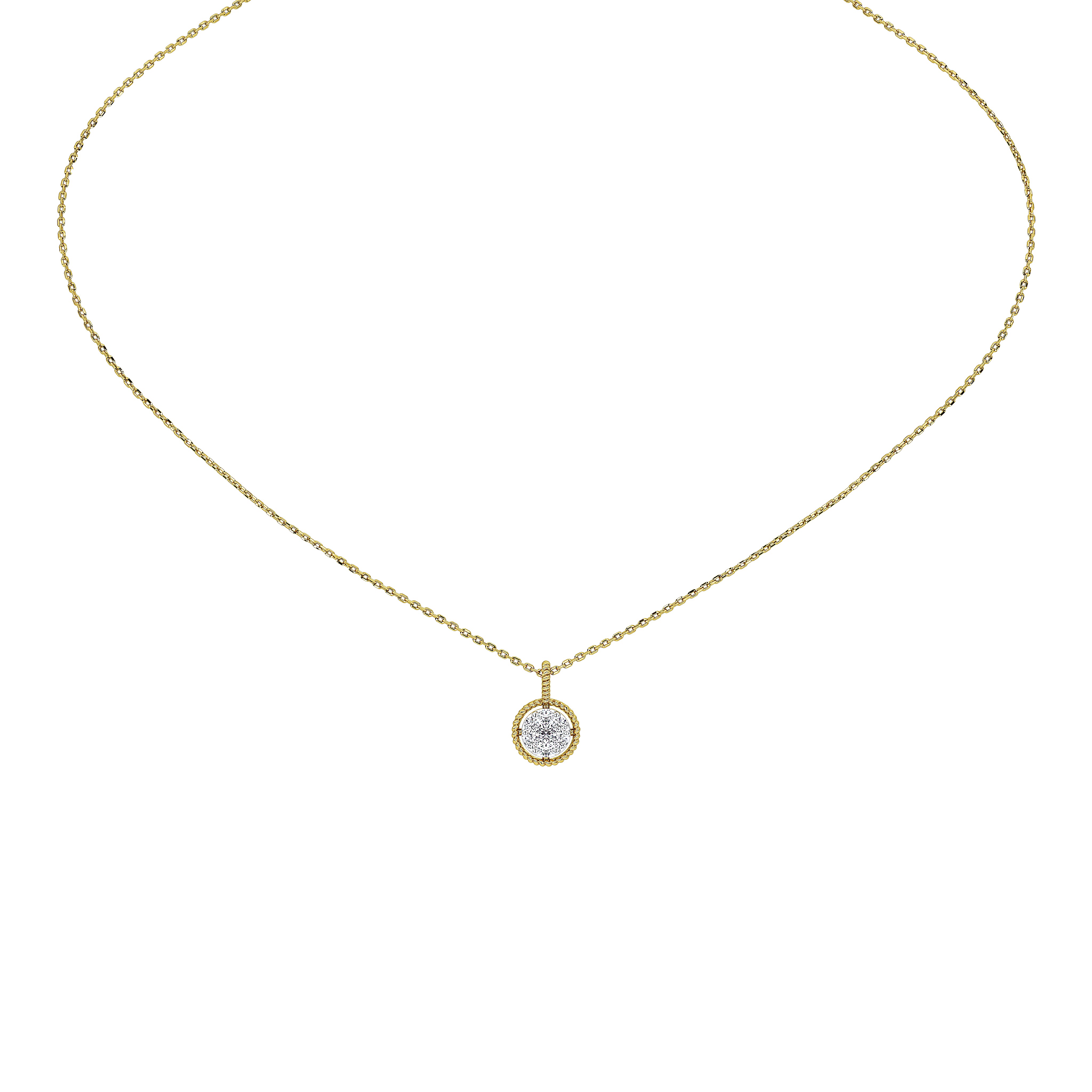 Wren Round Diamond Pendant (Without Chain)