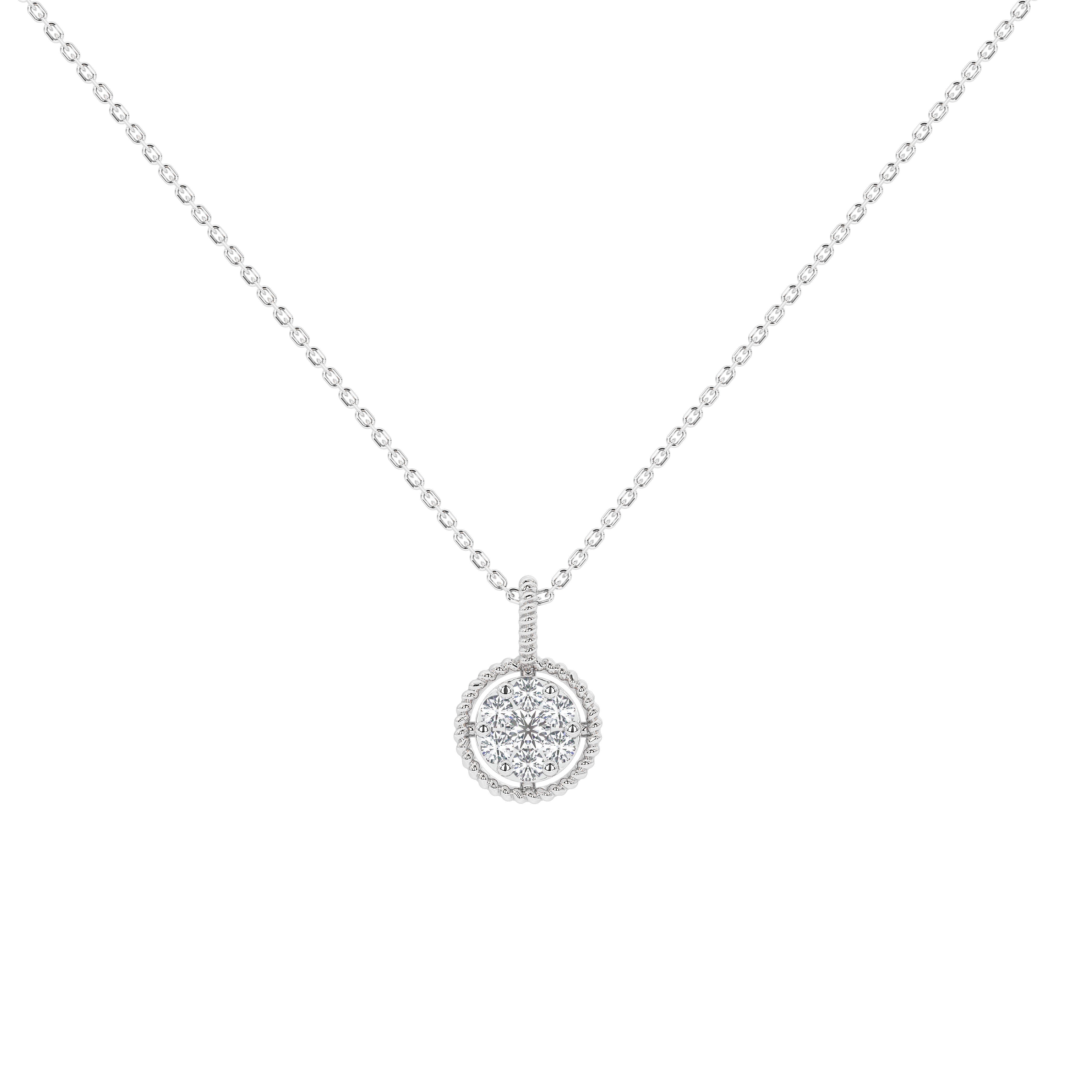 Wren Round Diamond Pendant