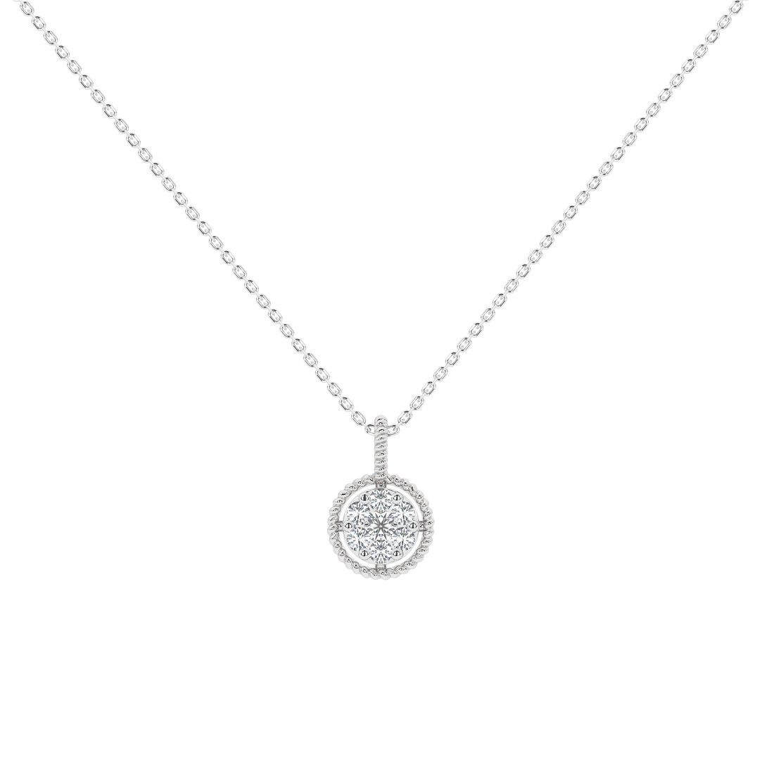 Wren Round Diamond Pendant