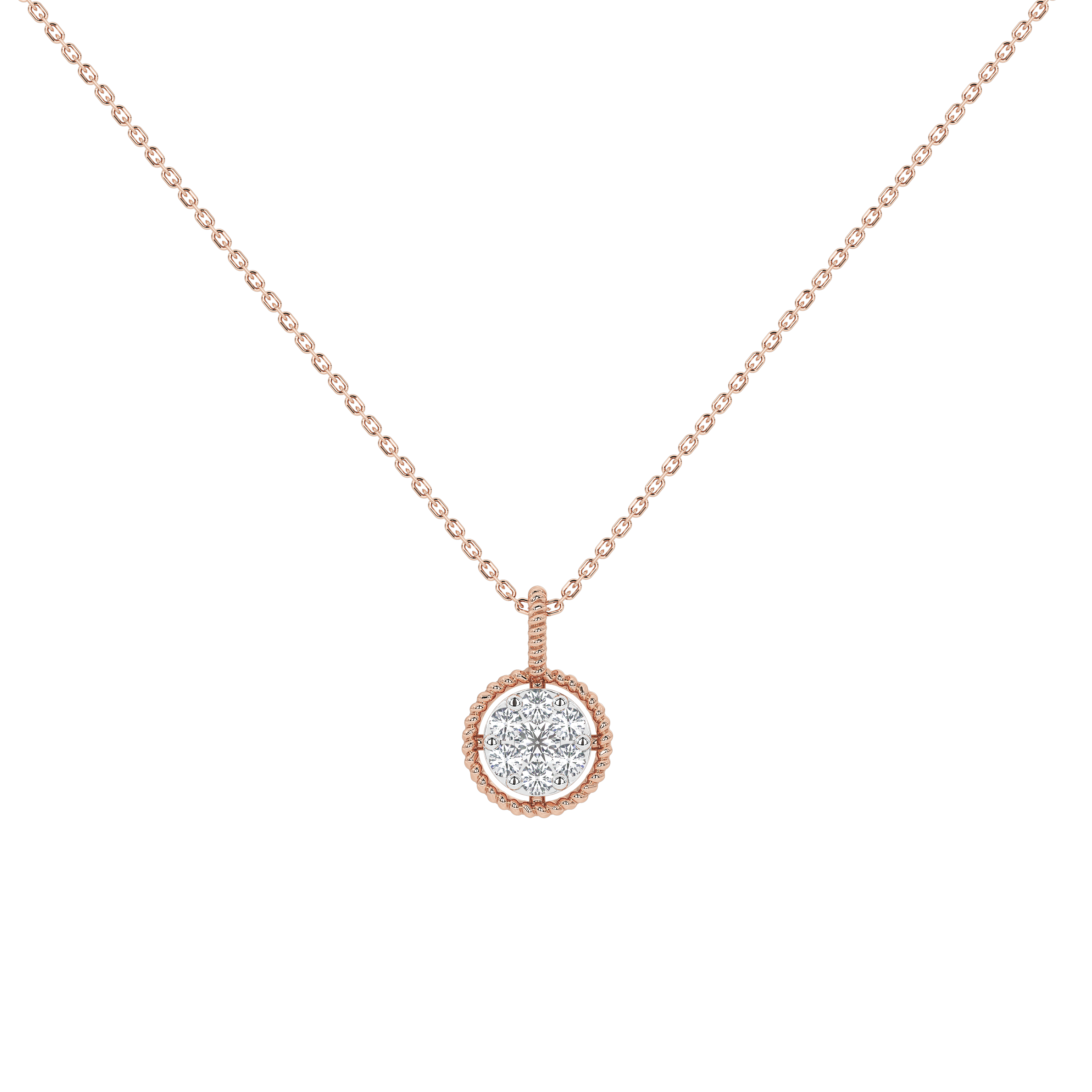 Wren Round Diamond Pendant