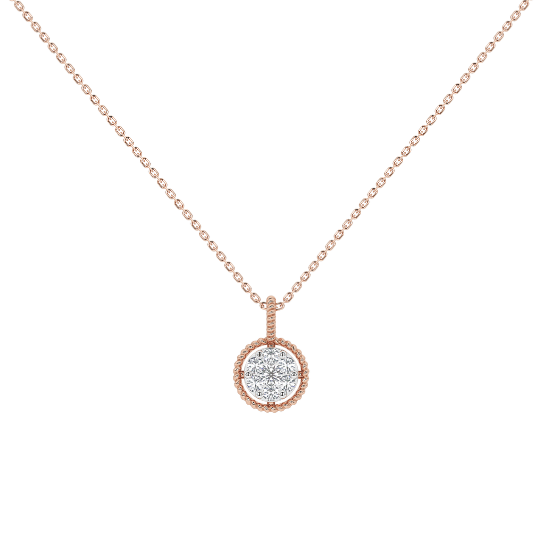 Wren Round Diamond Pendant