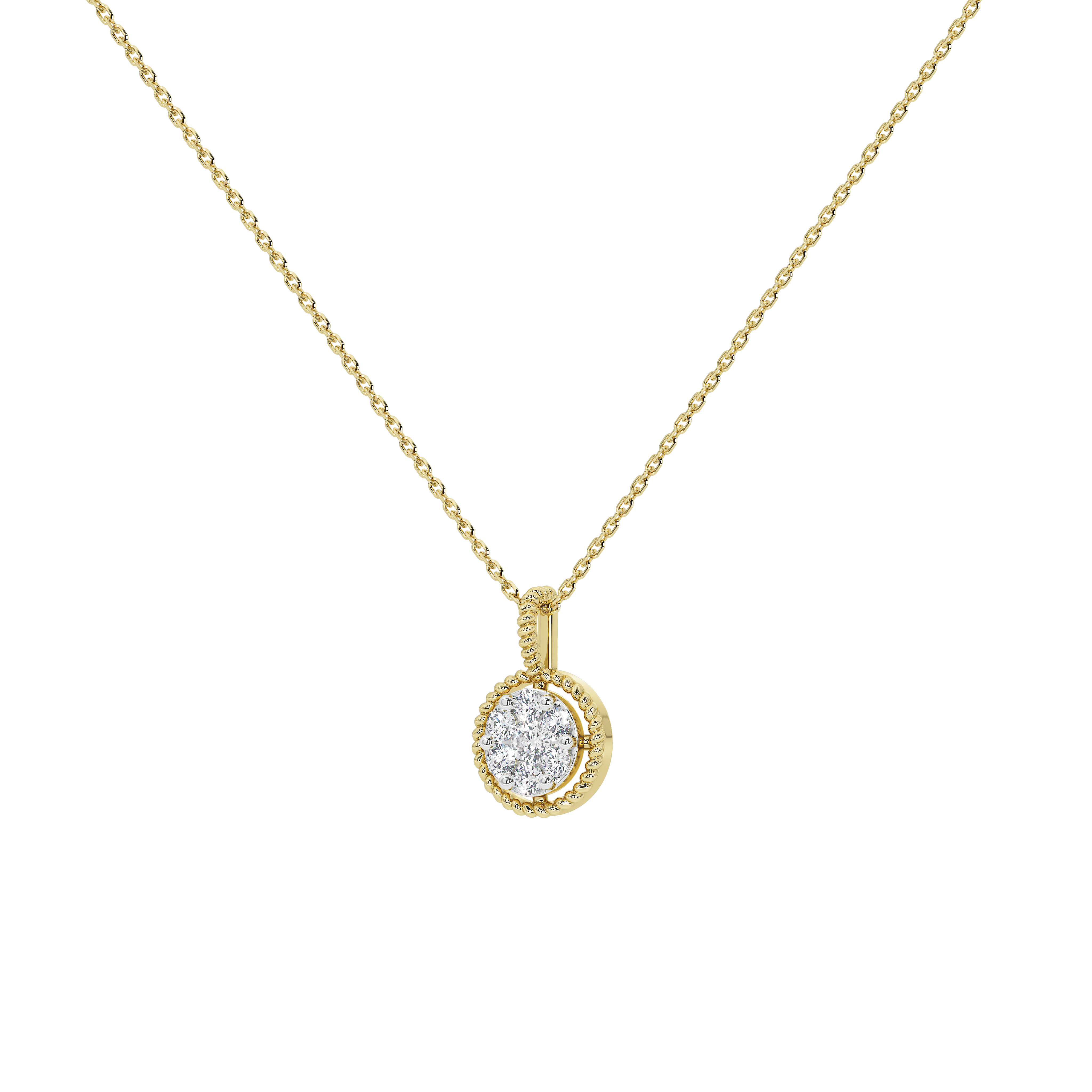 Wren Round Diamond Pendant