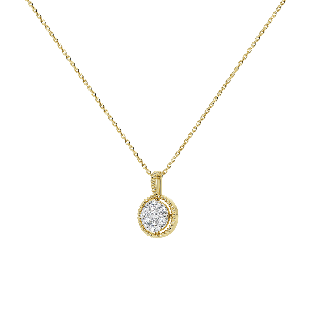 Wren Round Diamond Pendant
