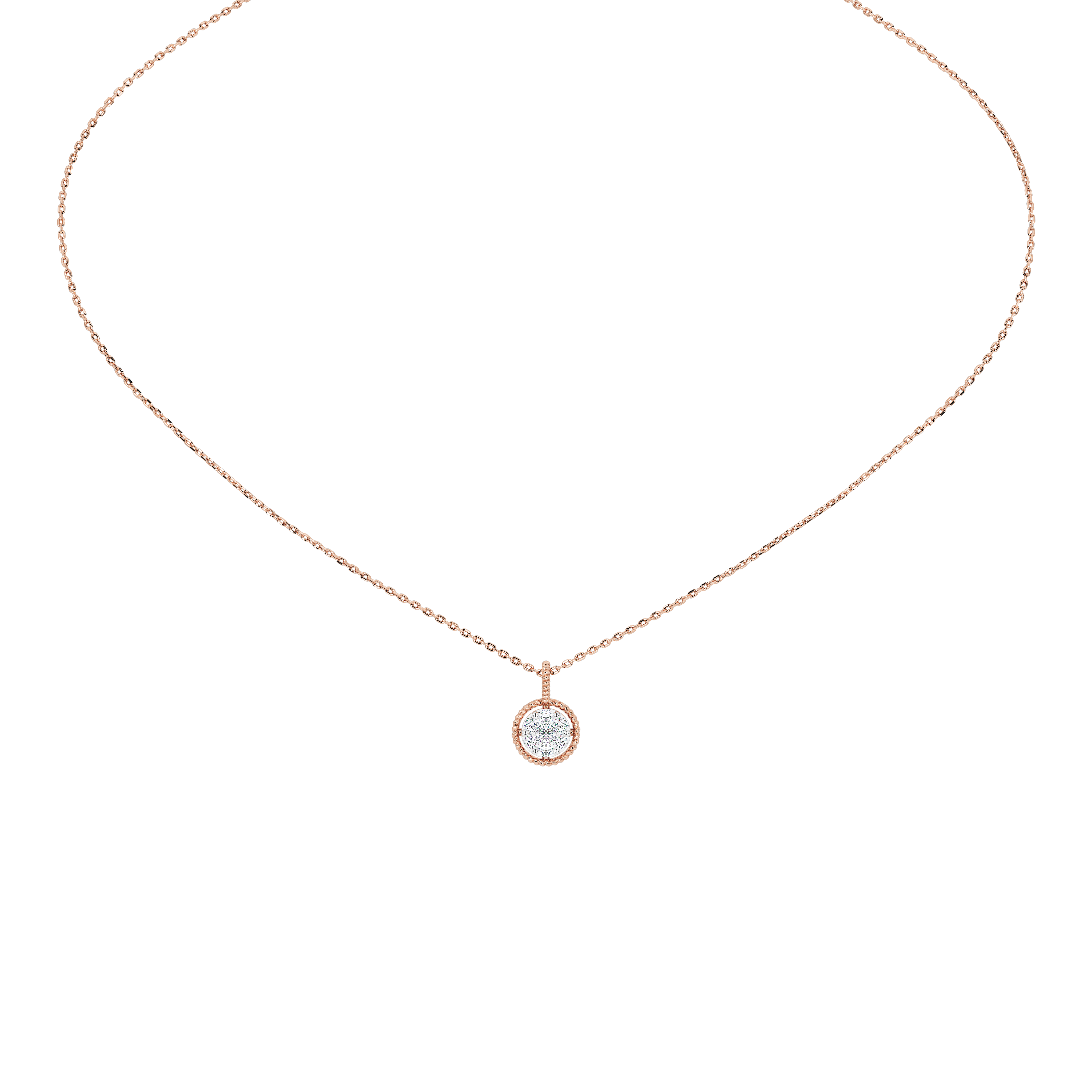 Wren Round Diamond Pendant