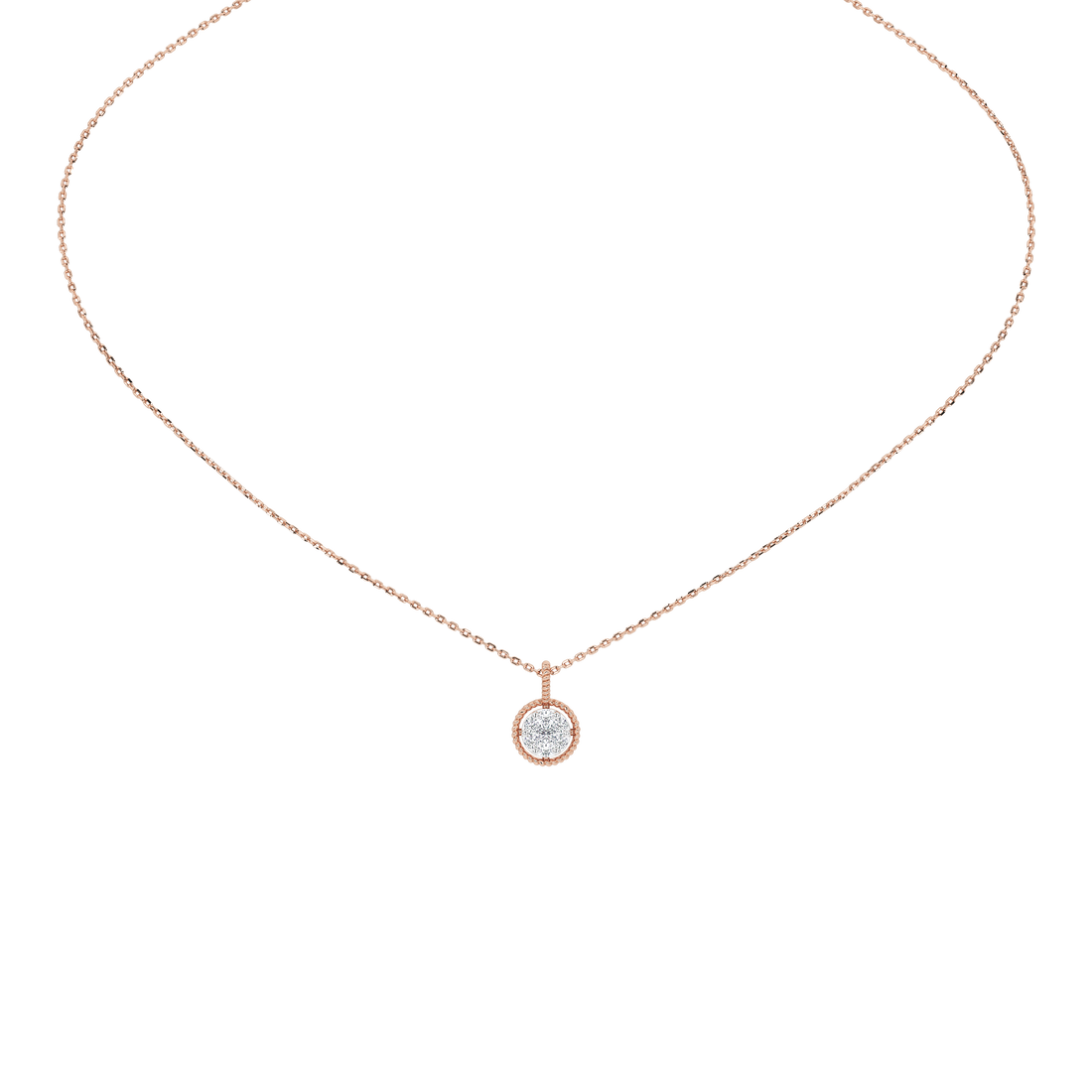 Wren Round Diamond Pendant