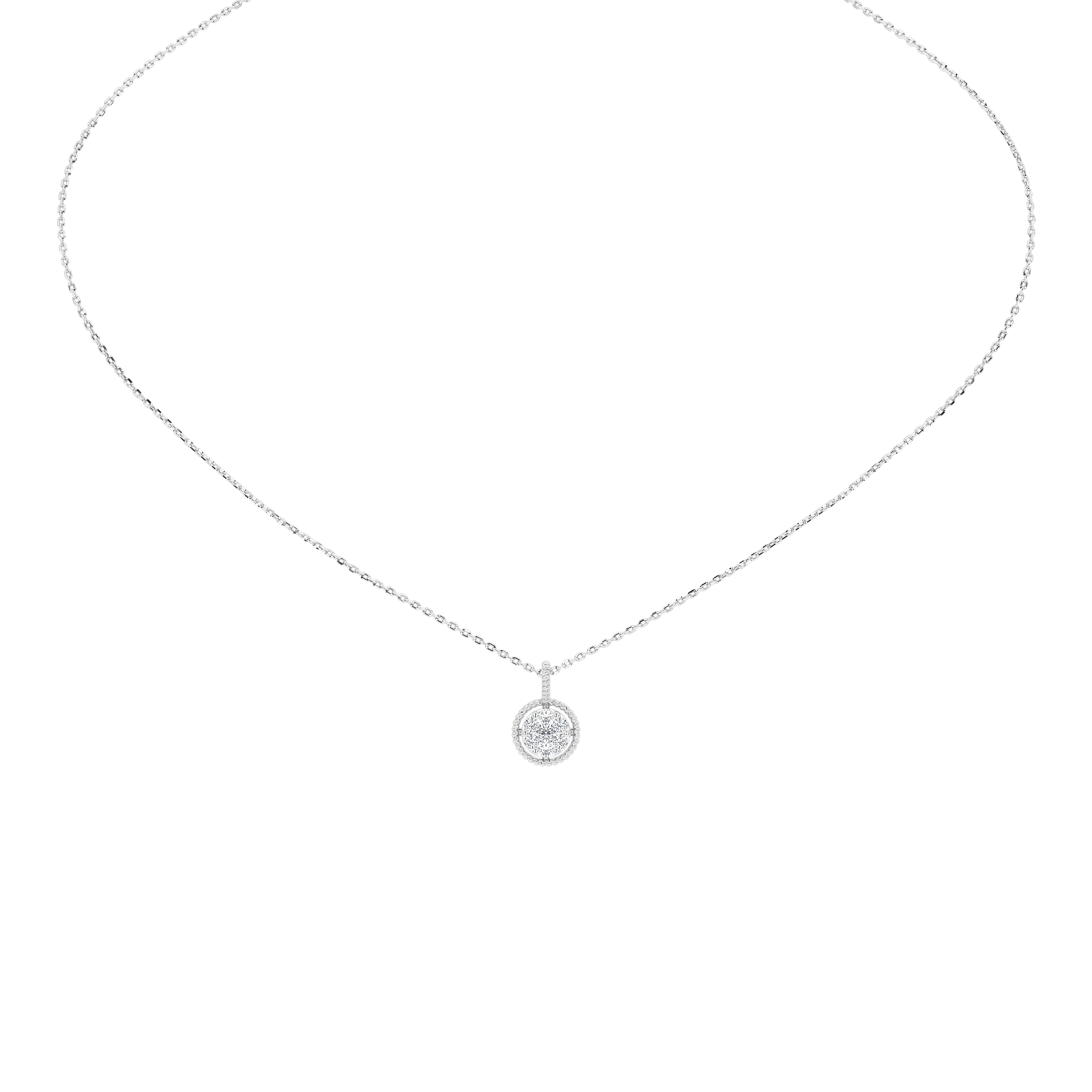 Wren Round Diamond Pendant