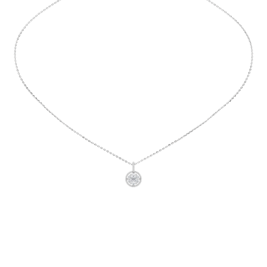 Wren Round Diamond Pendant
