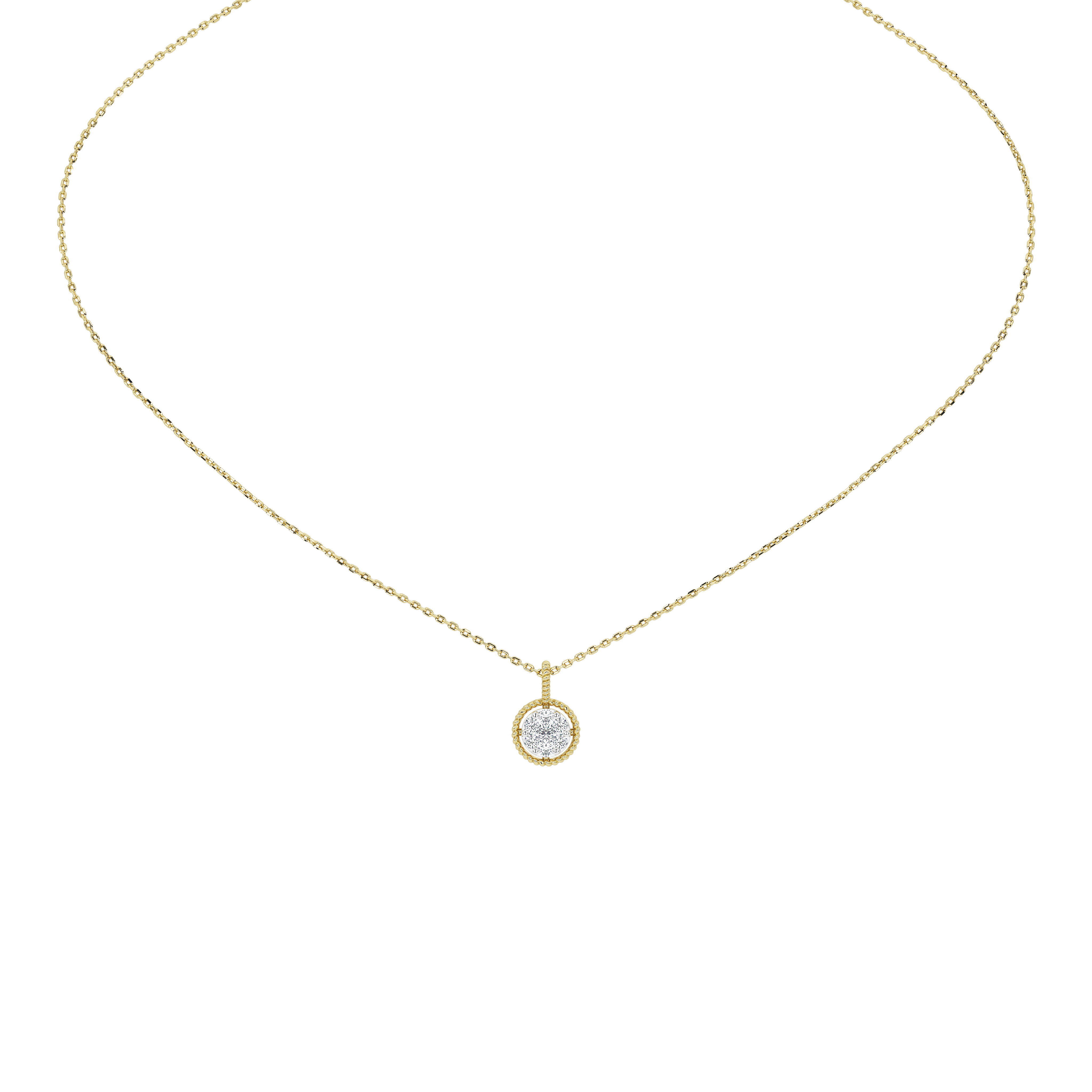 Wren Round Diamond Pendant