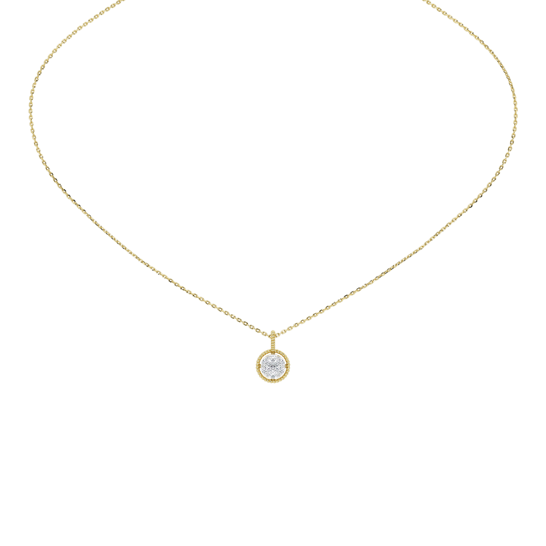 Wren Round Diamond Pendant