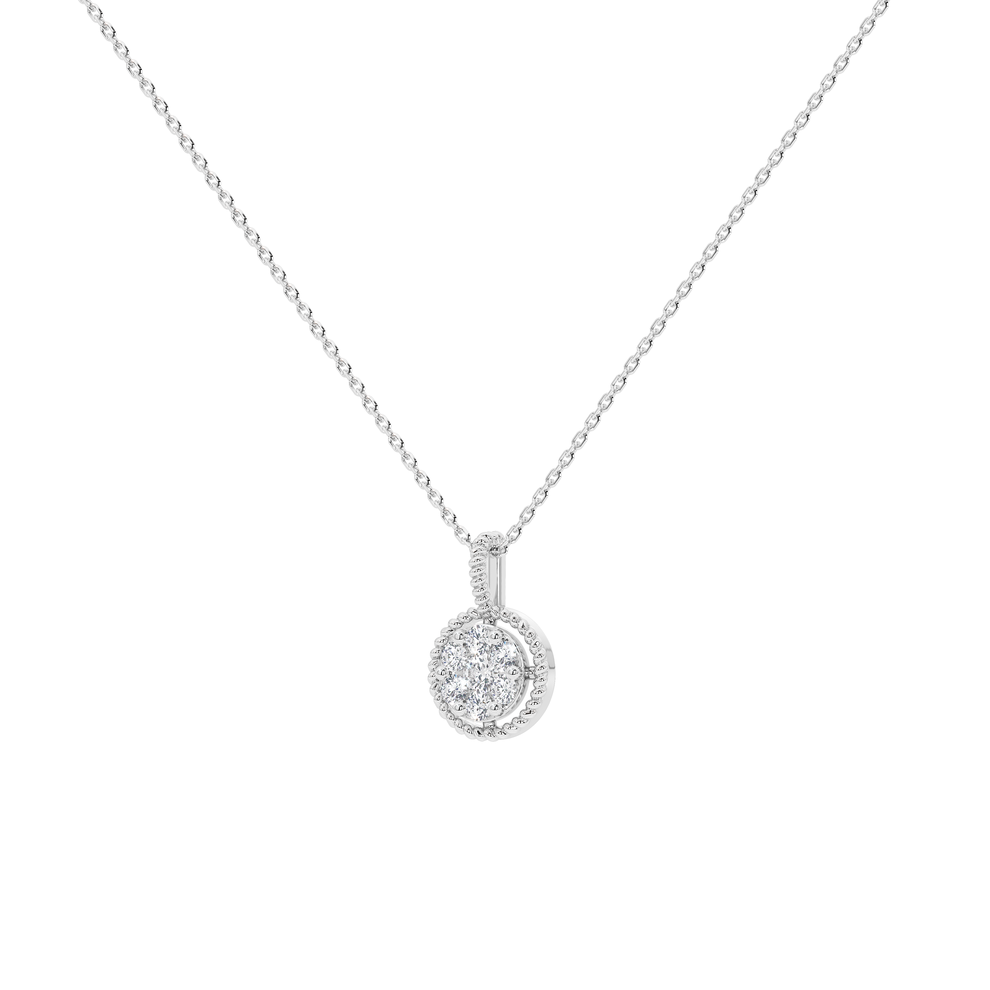 Wren Round Diamond Pendant