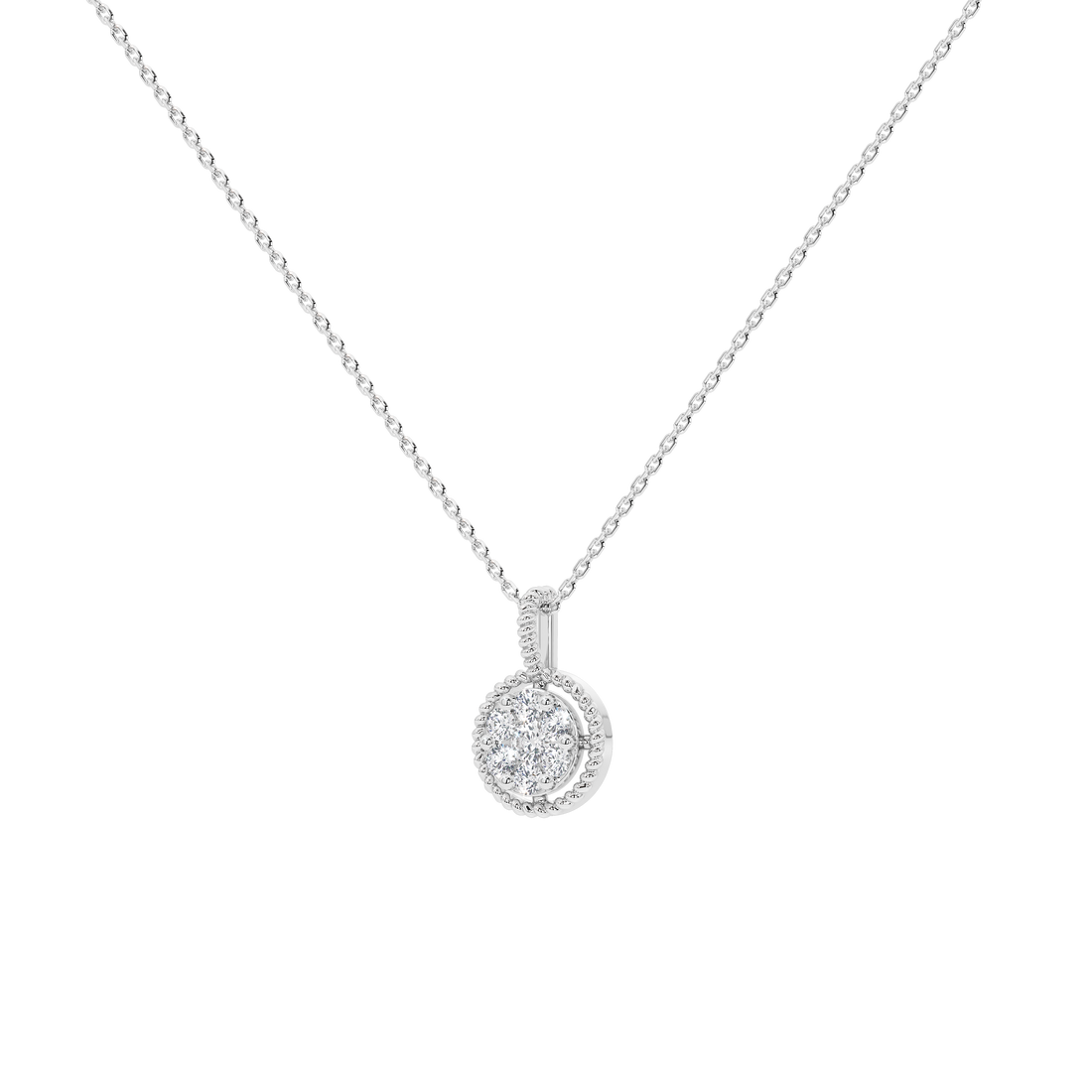 Wren Round Diamond Pendant