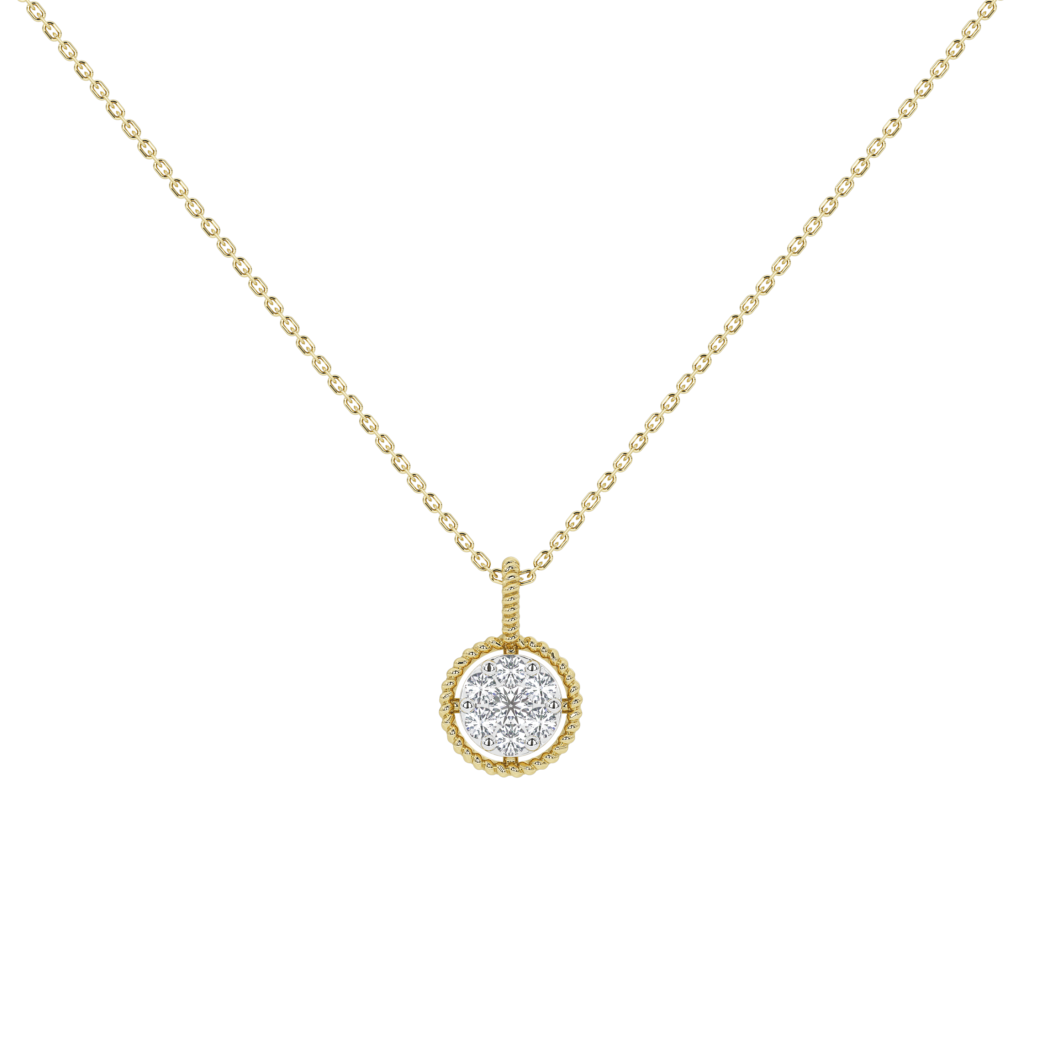 Wren Round Diamond Pendant