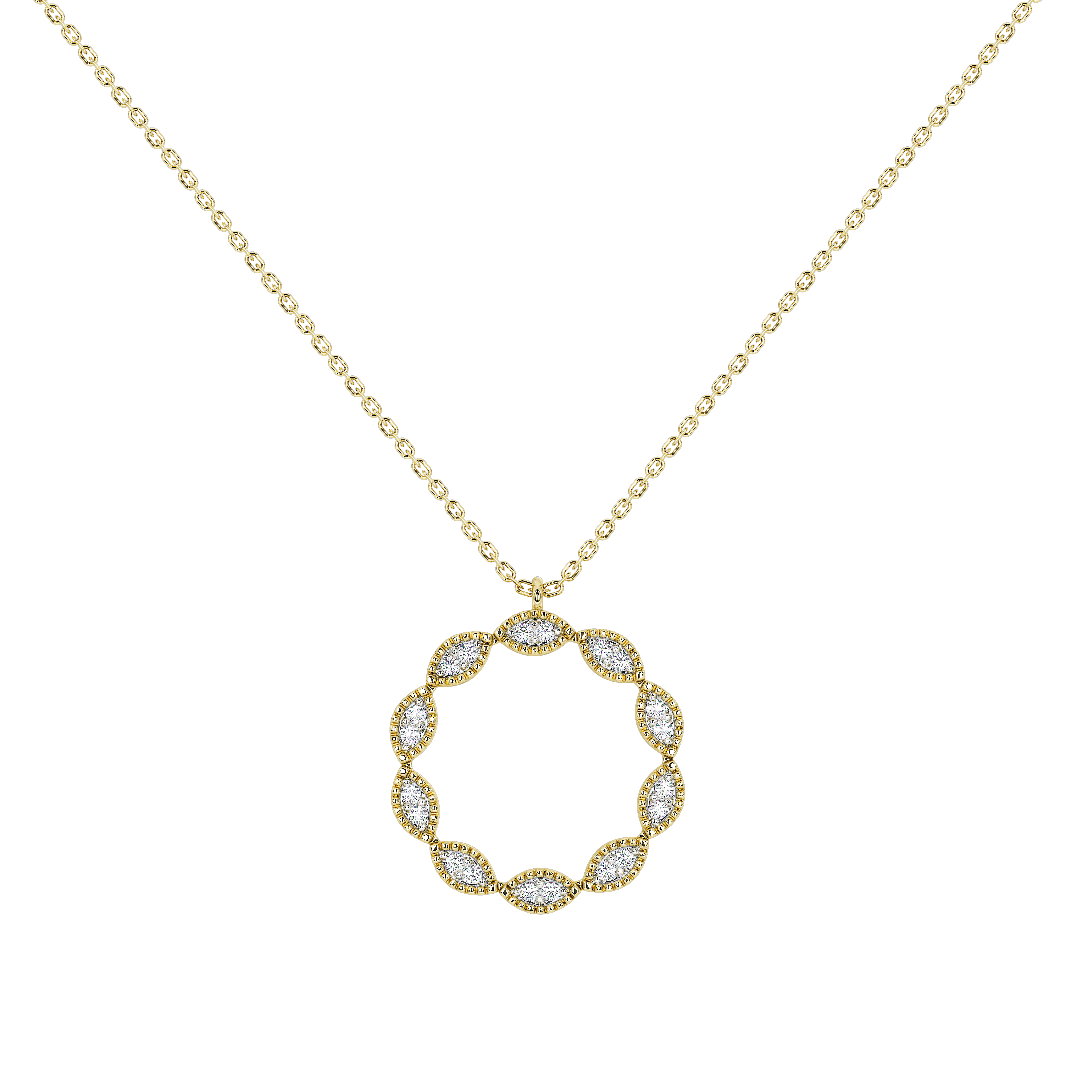 Caelia Round Pavé Pendant