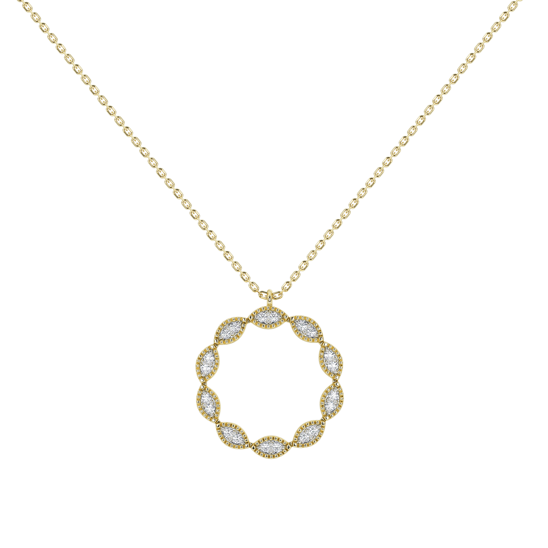 Caelia Round Pavé Pendant
