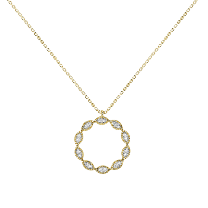 Caelia Round Pavé Pendant