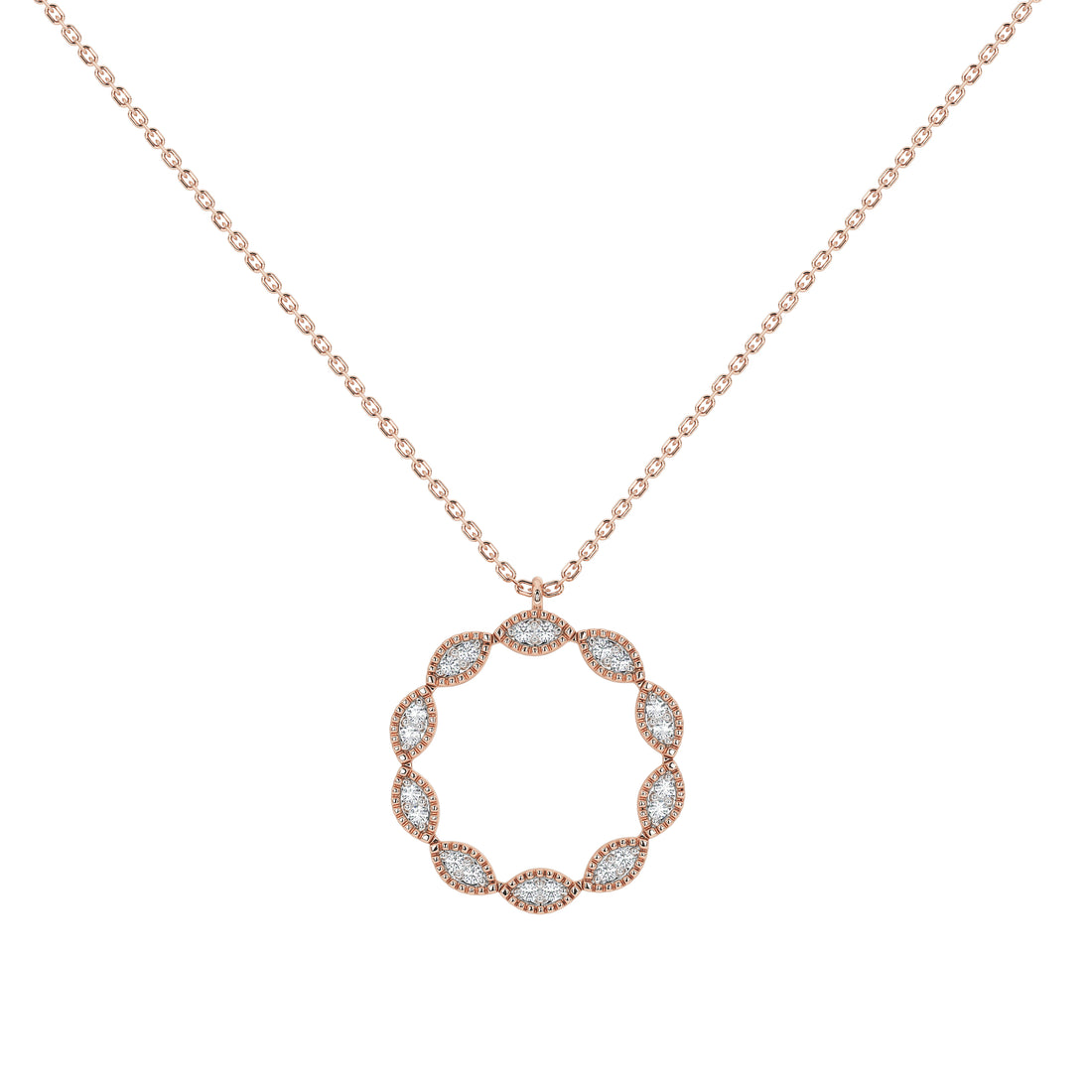 Caelia Round Pavé Pendant (With Chain)