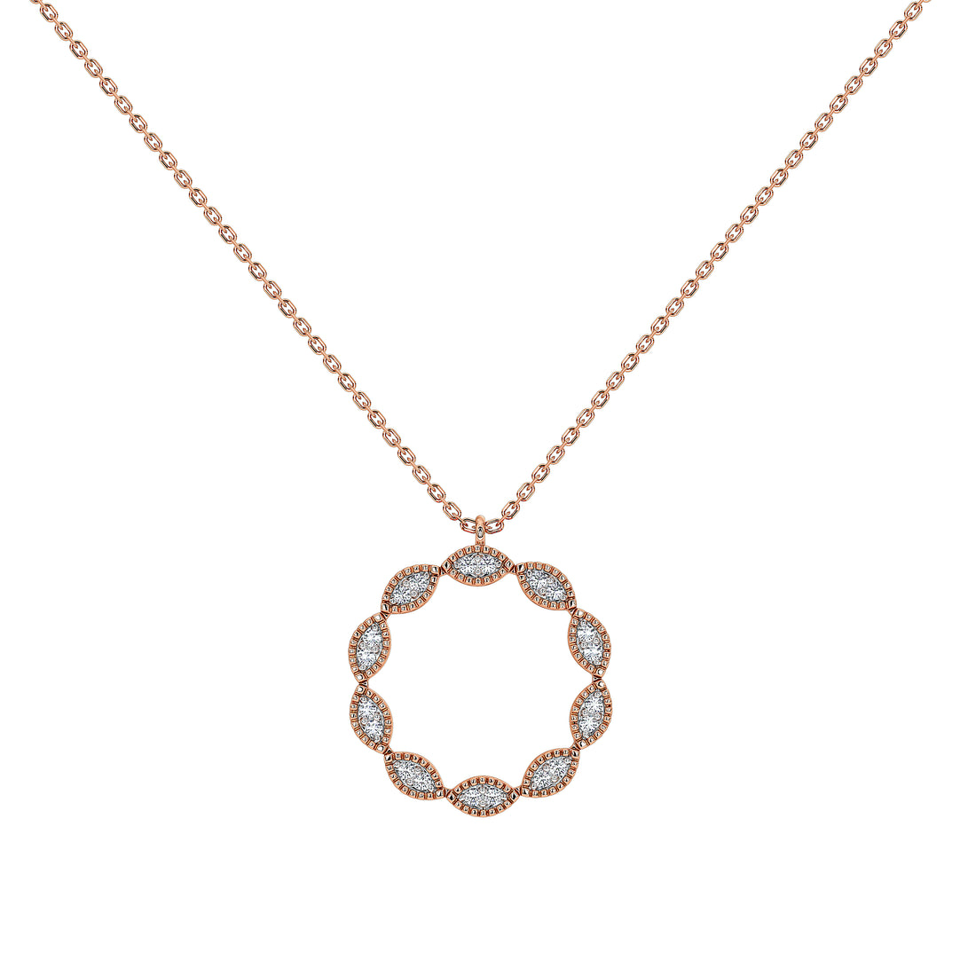 Caelia Round Pavé Pendant (With Chain)