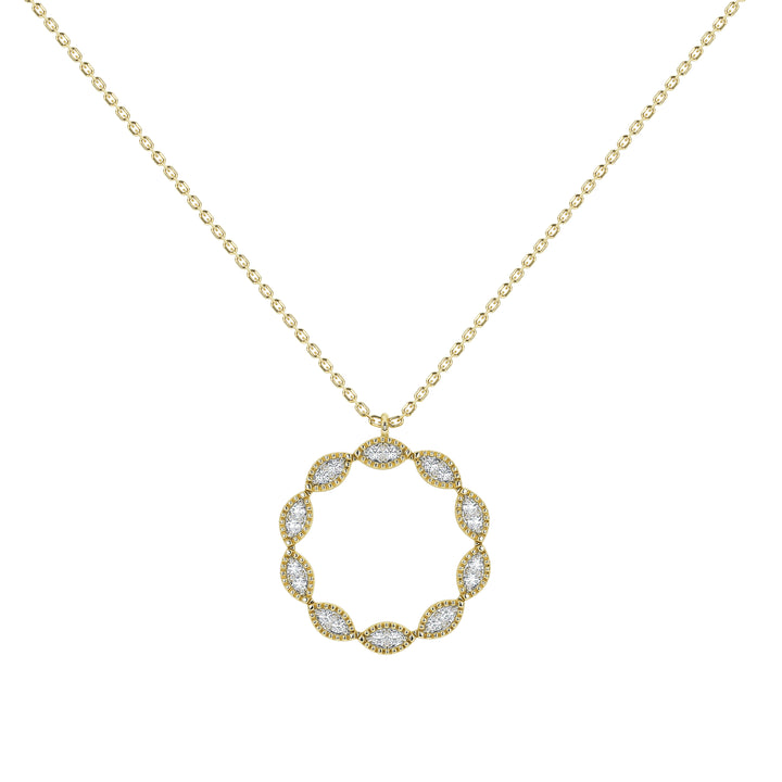 Caelia Round Pavé Pendant (With Chain)