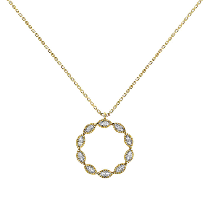Caelia Round Pavé Pendant (With Chain)