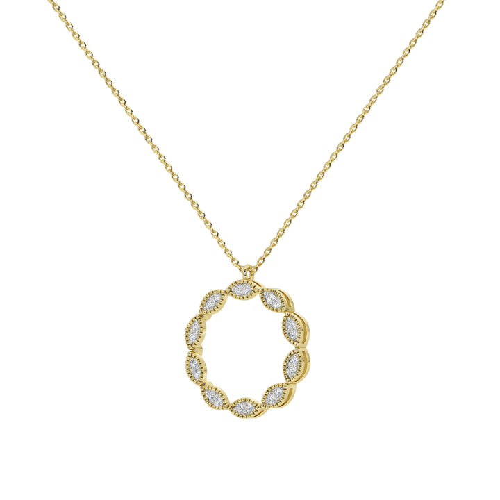 Caelia Round Pavé Pendant (With Chain)
