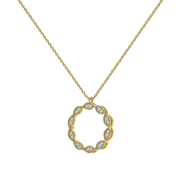 Caelia Round Pavé Pendant (With Chain)