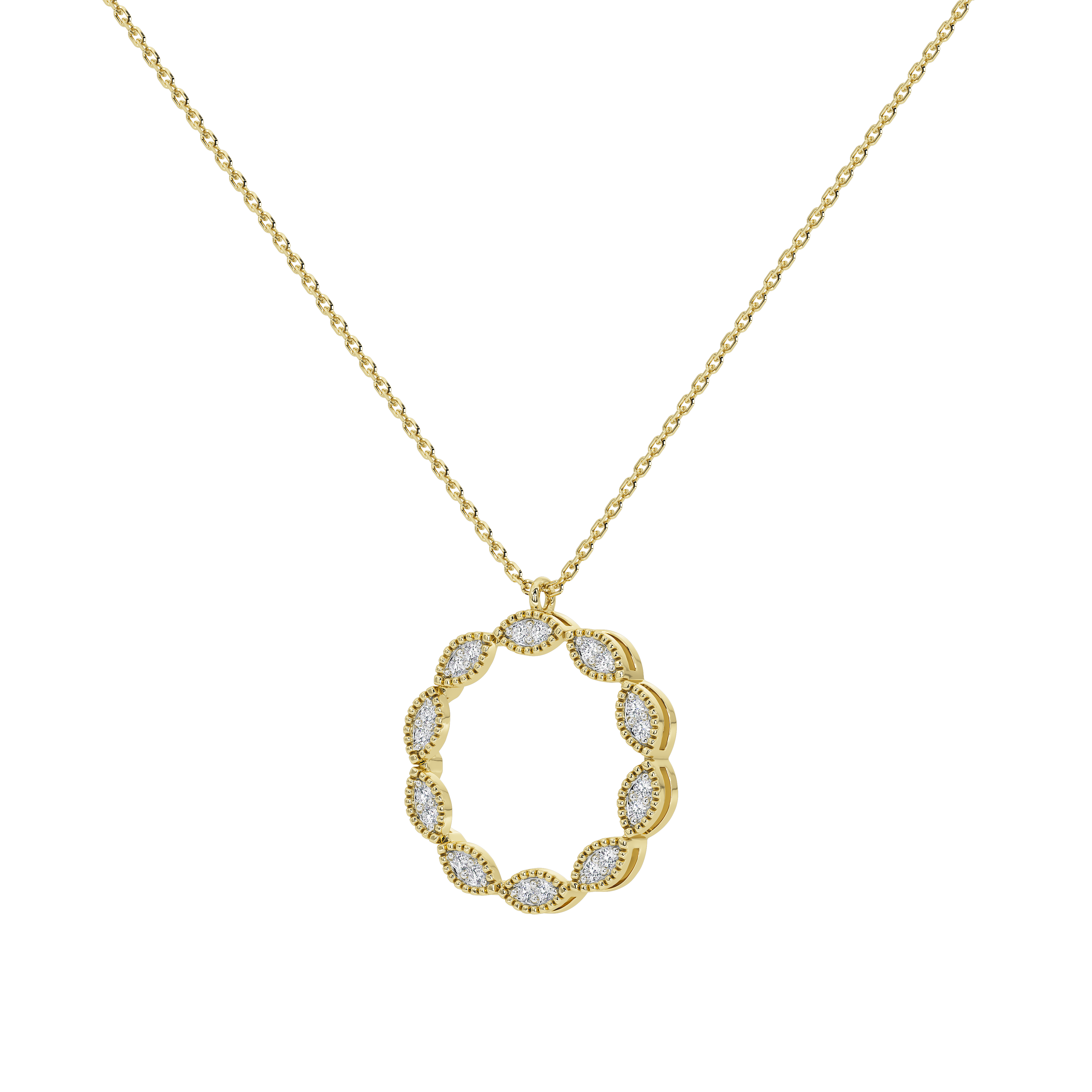 Caelia Round Pavé Pendant