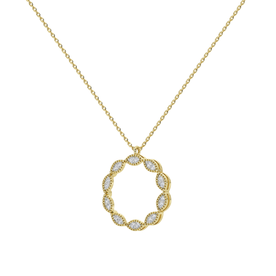 Caelia Round Pavé Pendant