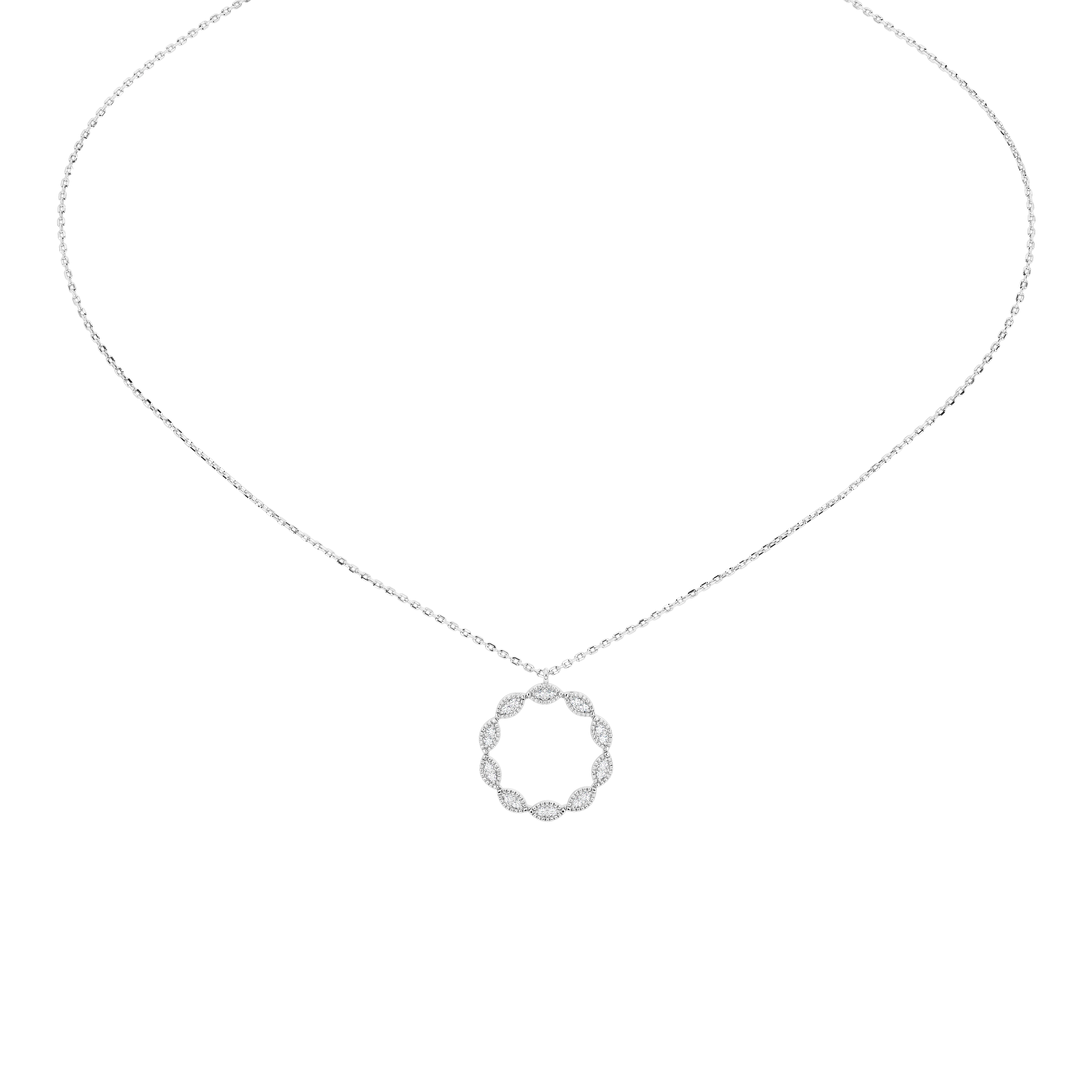 Caelia Round Pavé Pendant