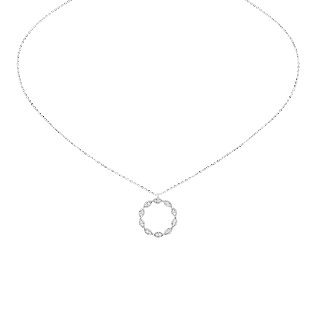 Caelia Round Pavé Pendant