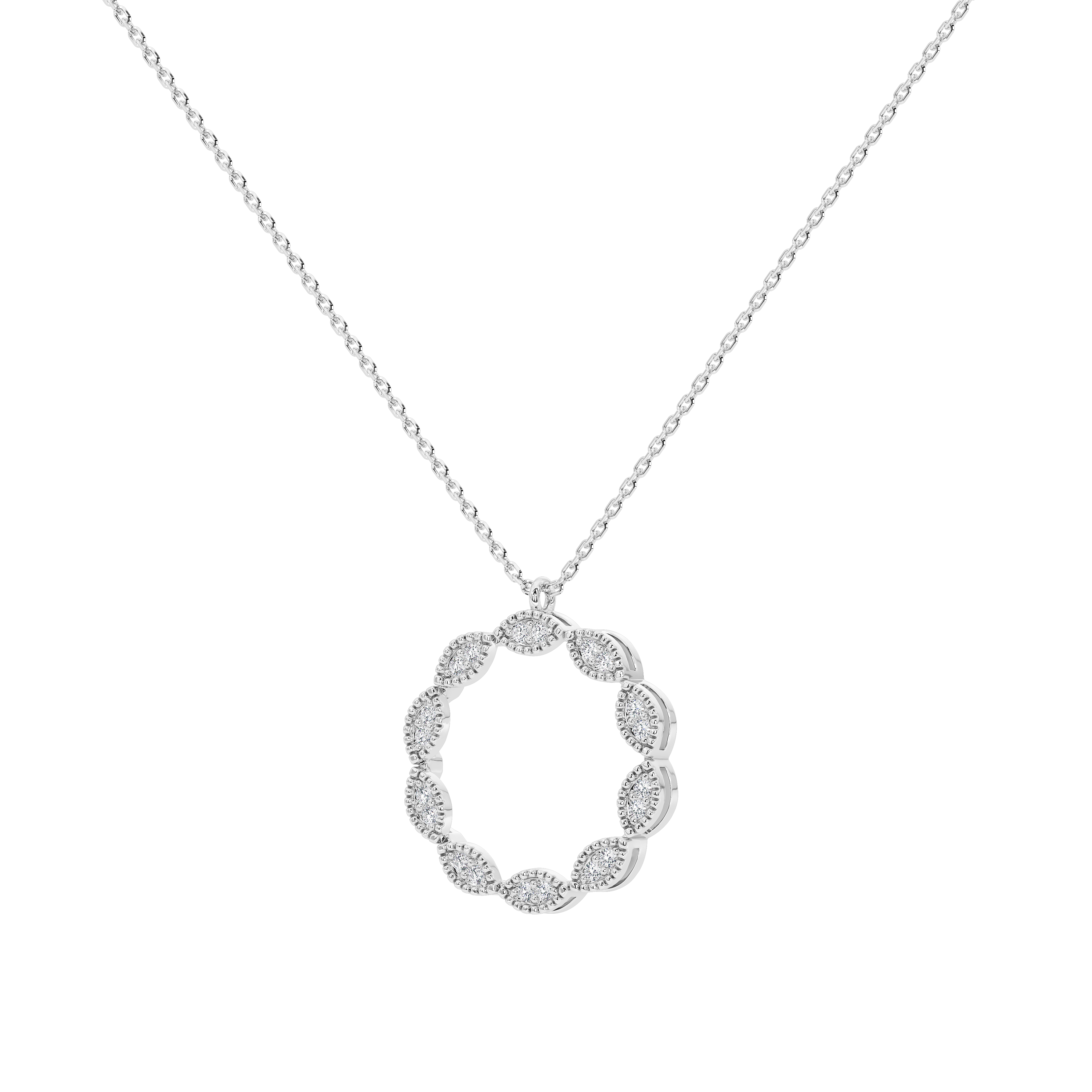 Caelia Round Pavé Pendant