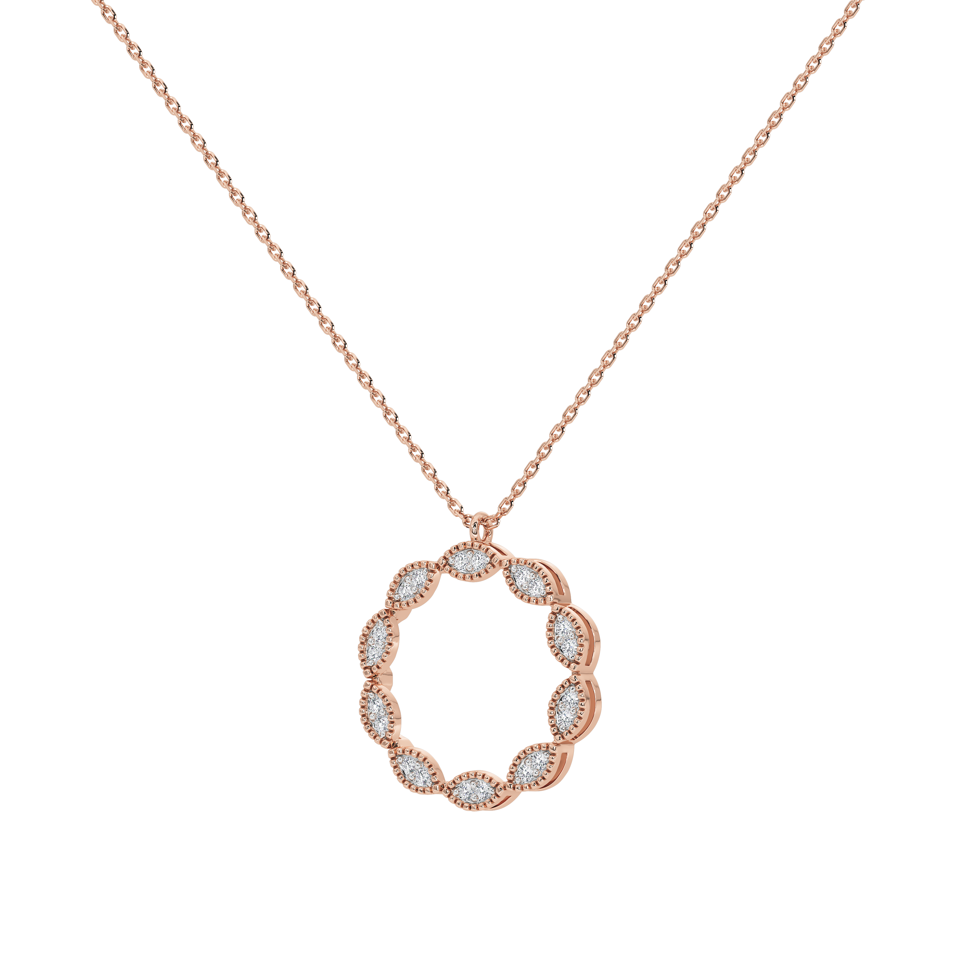 Caelia Round Pavé Pendant