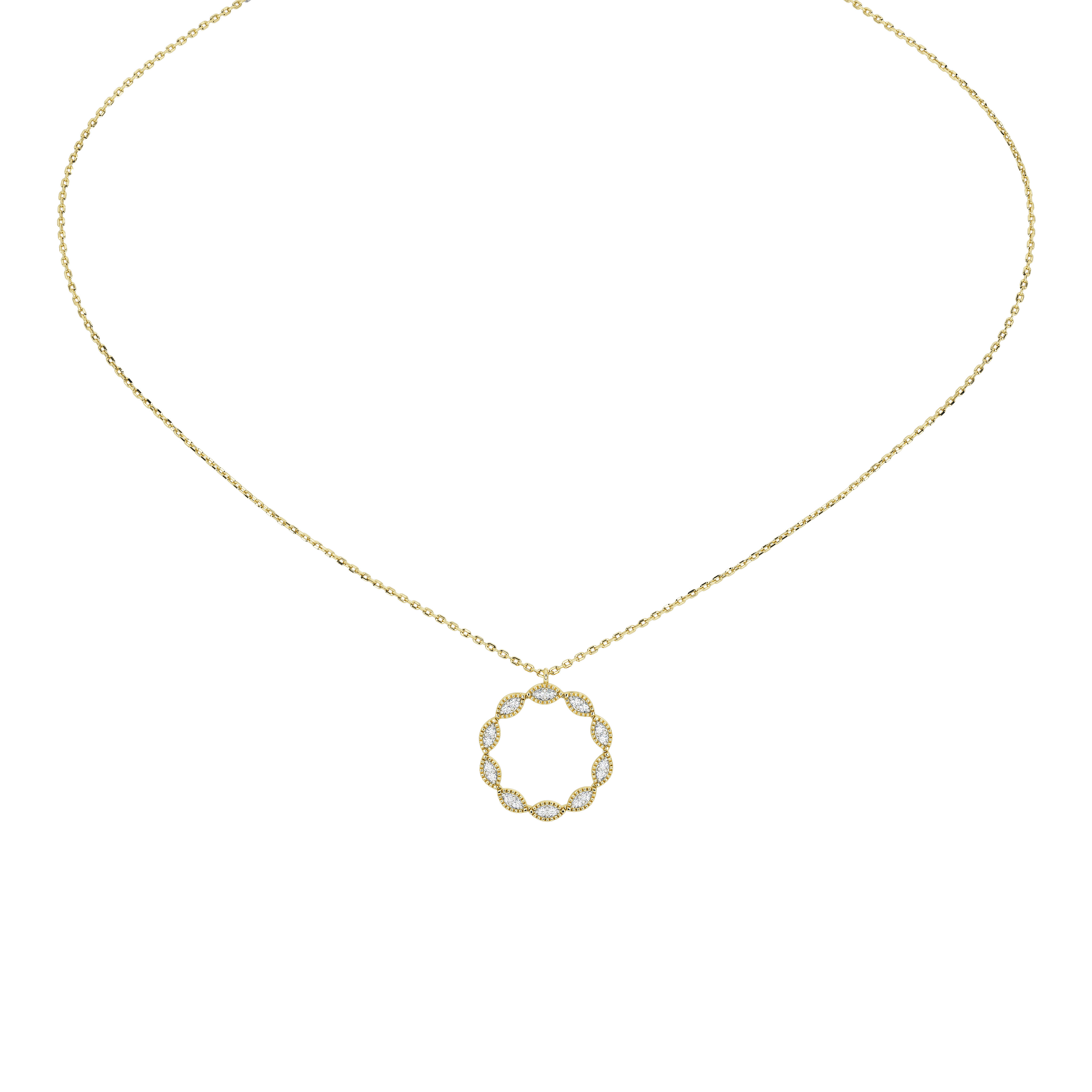 Caelia Round Pavé Pendant