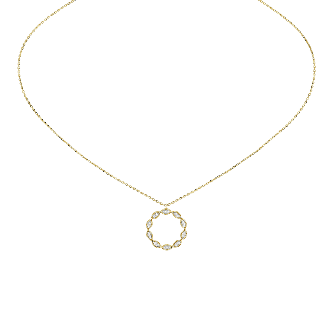 Caelia Round Pavé Pendant