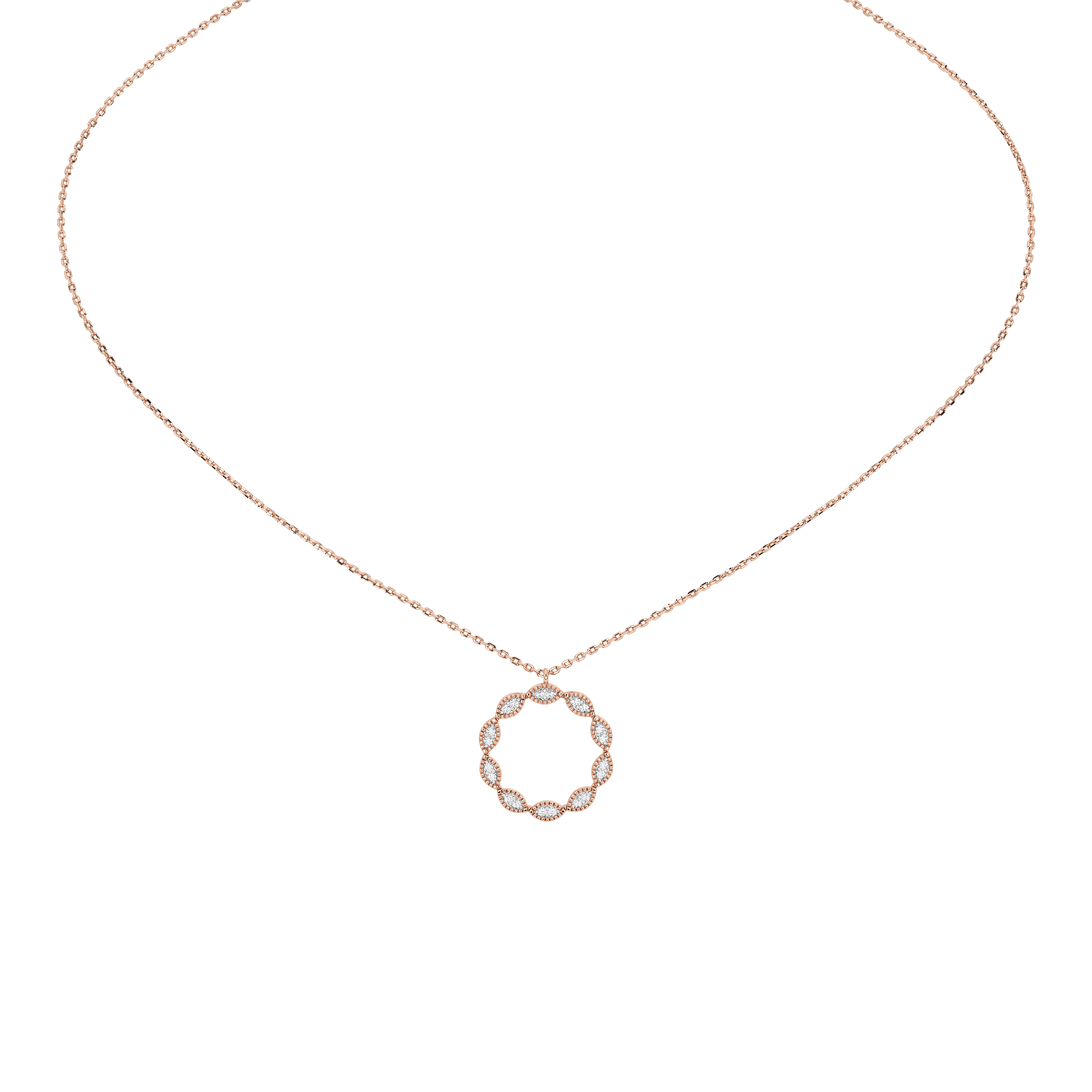 Caelia Round Pavé Pendant